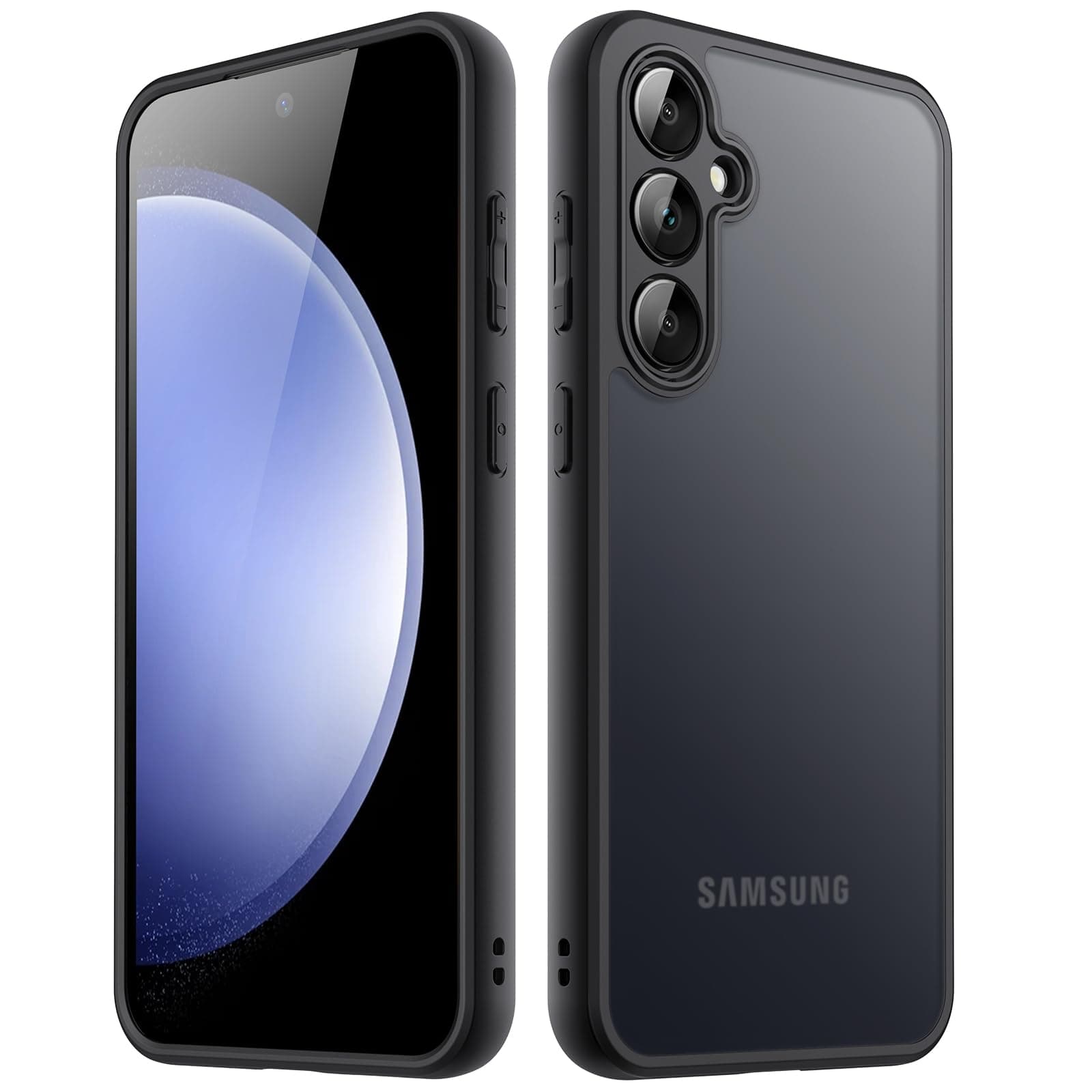 JETech Matte Case for Samsung Galaxy S23 FE 6.4-Inch with Upgraded Camera Protection, Translucent Frosted Matte Back Shockproof Protective Phone Cover (Black)