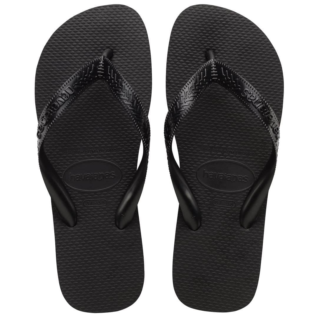 Men's Top Flip Flop Sandal, Black, 8 M US