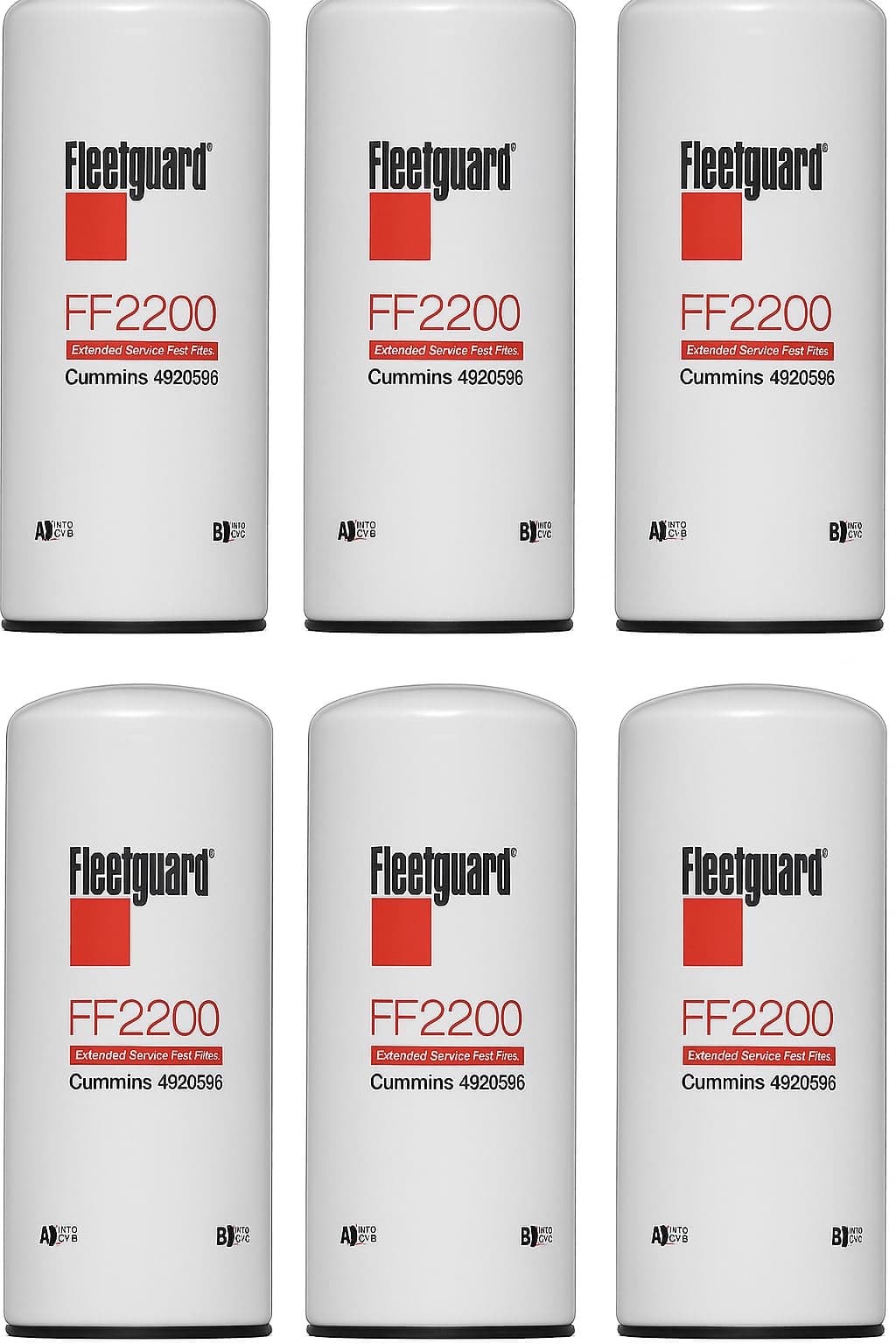 6/PACK FLEETGUARD FUEL FILTER FF2200