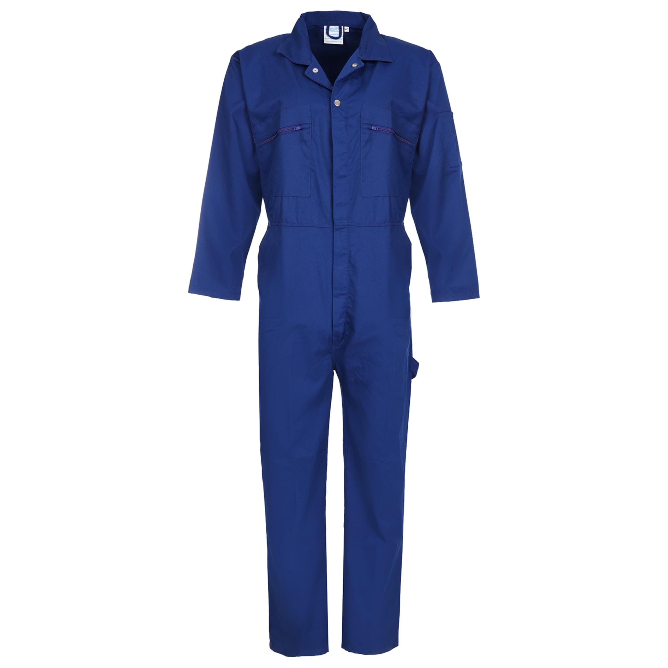Fort - Zip Front Coverall - Royal Blue - 36" - Handy Pockets - Work Overalls for Men