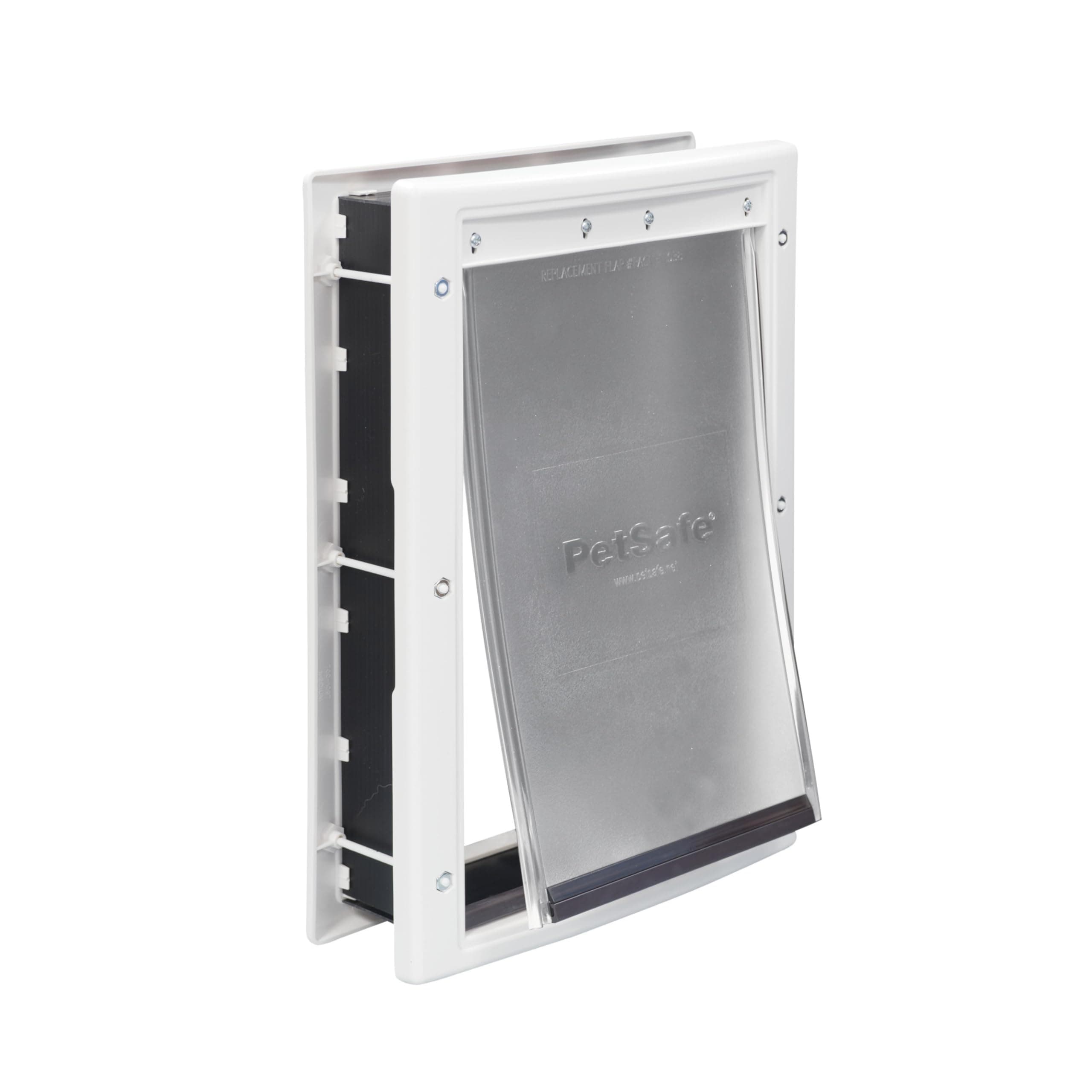 NEVER RUST Dog and Cat Door, Medium, For Pets Up To 40 lb, Paintable, Easy DIY Installation, Closing Panel Included, Install in Interior and Exterior Doors or Walls, Durable, Adjustable Flap