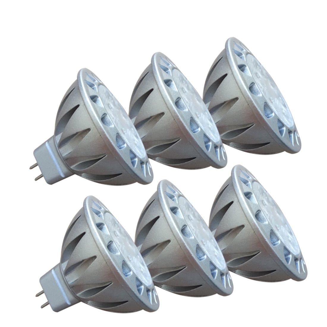 MR16 GU5.3 LED Cool White 6000K 12V 50W Halogen Bulb Replacement, AlideTech 7W 560LM Led Bulbs 50mm Diameter, GU5.3 Fitting, Not Dimmable, 38 Degree, 6 Pack