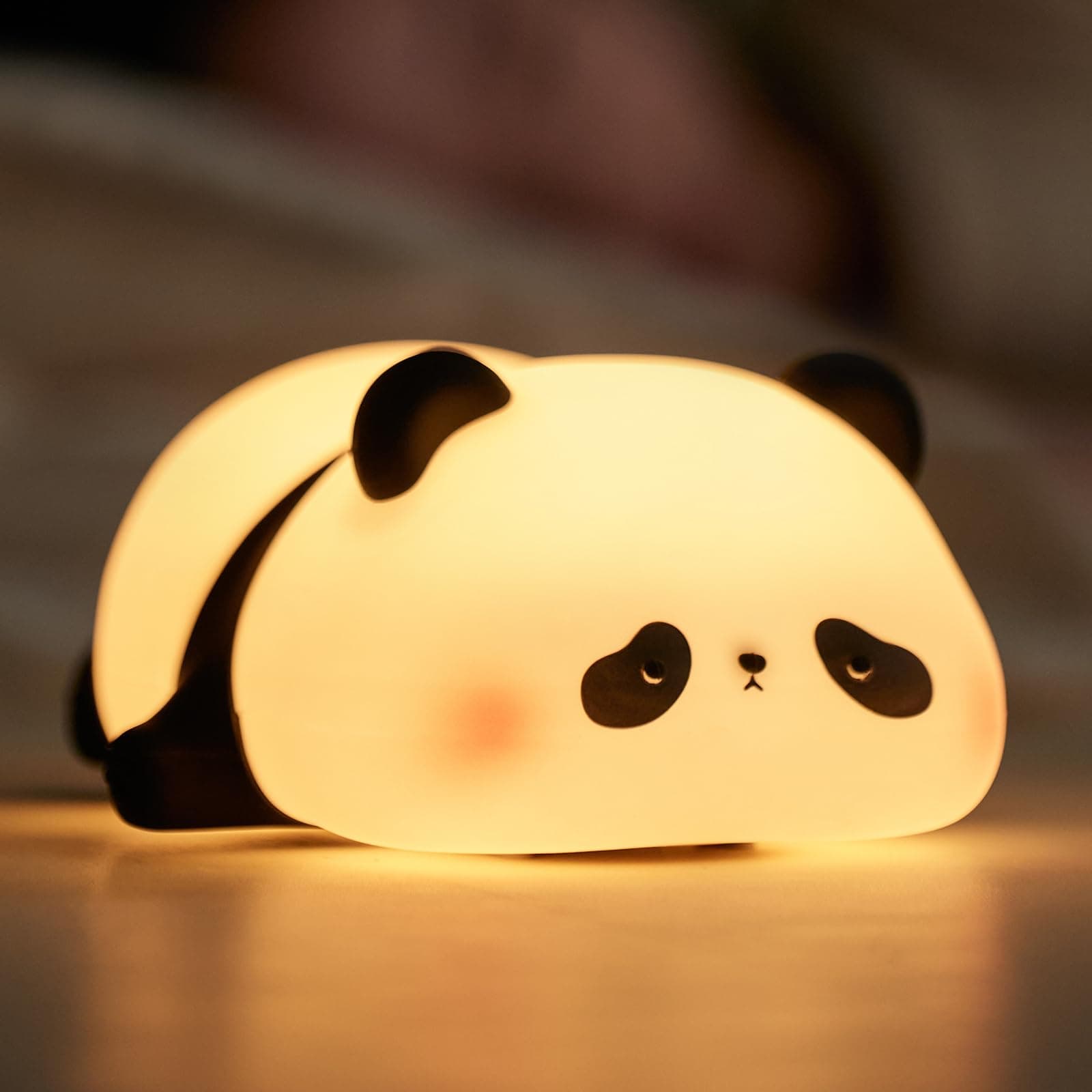 Children's Night Light Panda Night Lamp, Children, 3 Light Modes, Nursing Light, Dimmable with Timer, Touch Control, Silicone Night Light Baby, USB Rechargeable Panda Lamp