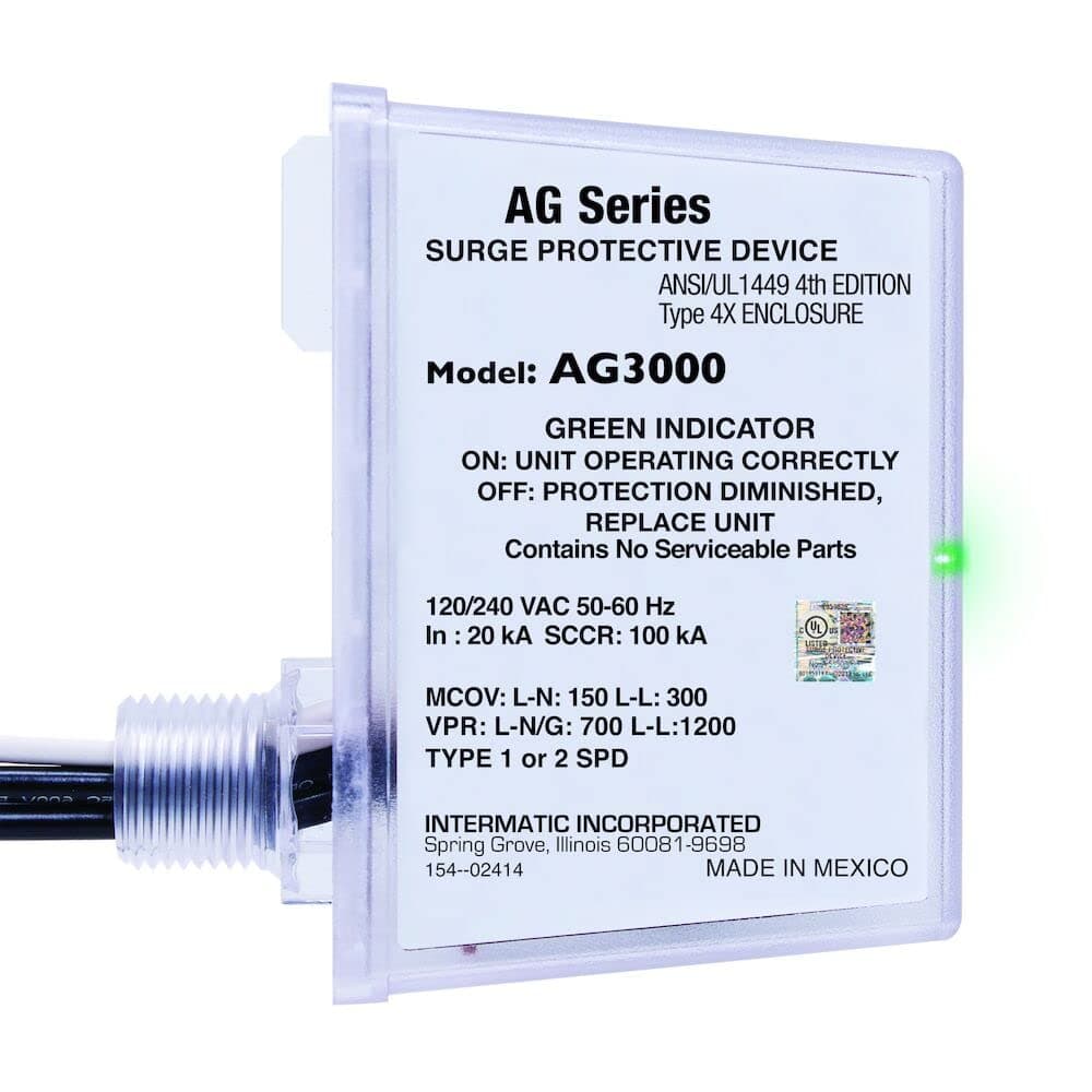 AG3000 120/240 VAC Universal HVAC Surge Protective Device - Advanced Surge Protection, TPMOV Tech, Watertight Enclosure - UL Listed for Reliable Safety