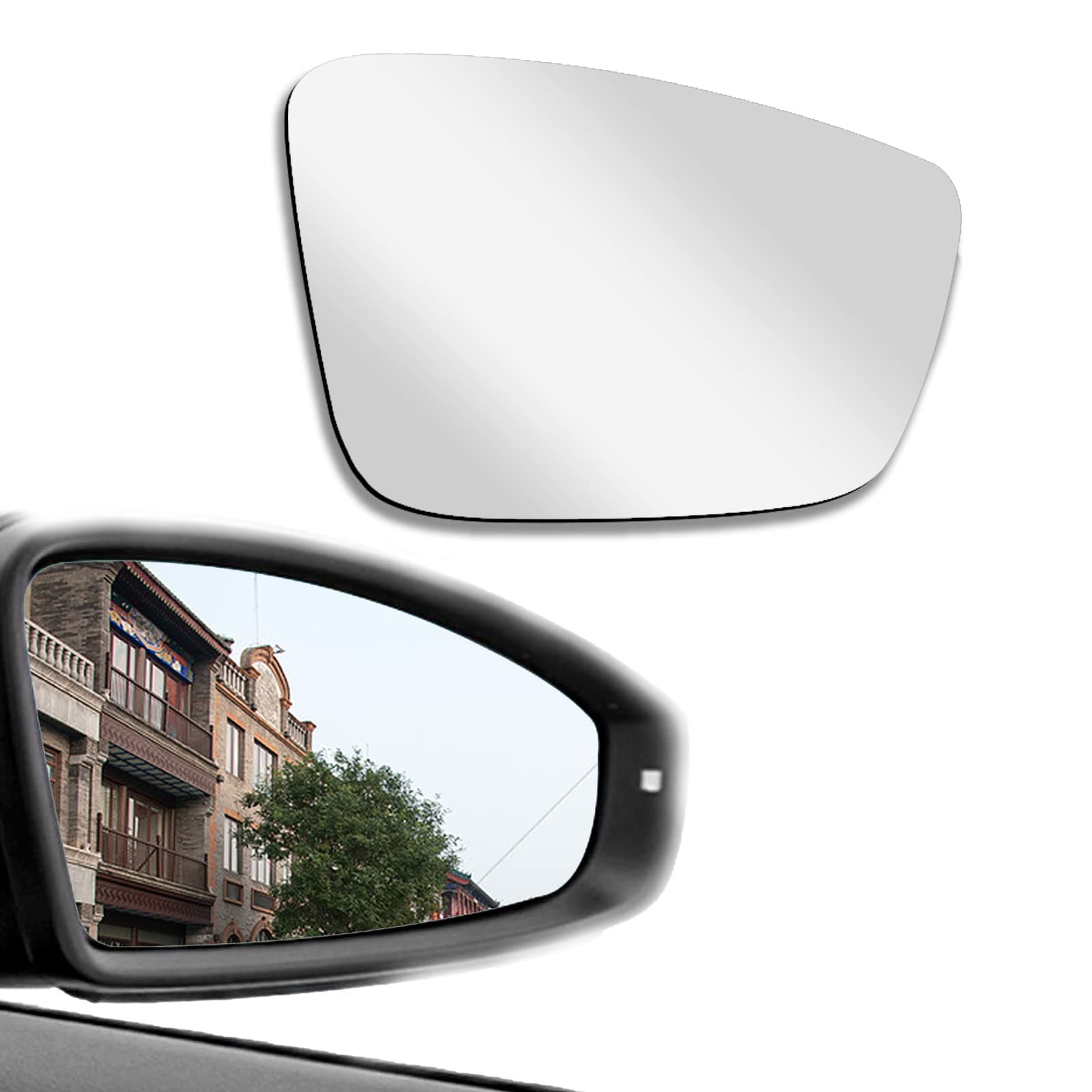 Passenger Right Side View Heated Mirror Glass Replacement for 2011 2012 2013 2014 2015 2016 2017 2018 Volkswagen VW Passat Jetta Beetle Side Mirror Glass With Rear Holder