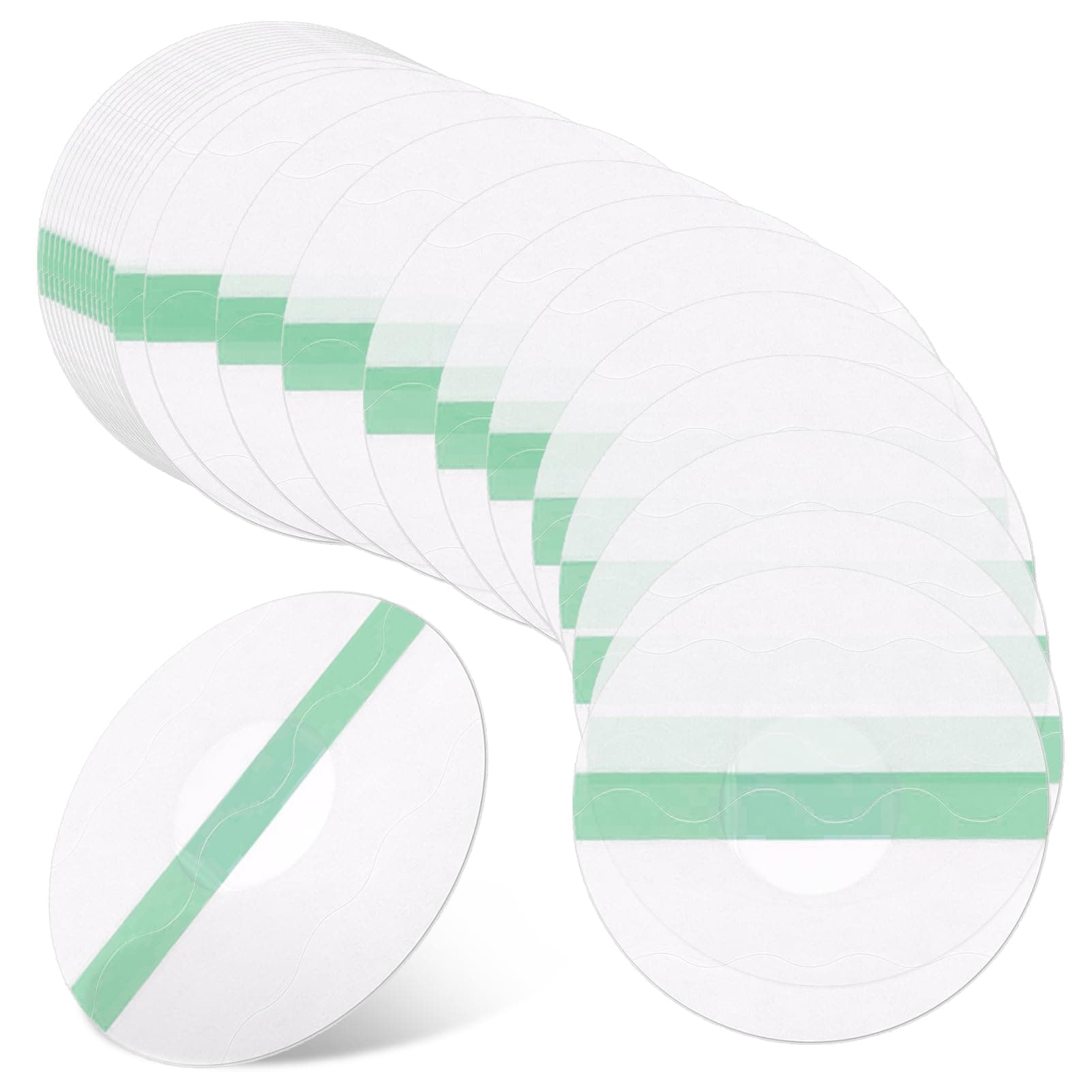 50 Pack Sensor Covers, Compatible with Freestyle Libre 1/2/3, Waterproof Adhesive CGM Patches Transparent Breathable Glucose Monitor Protector On The Center Long Lasting Without Hole, for Swimming.