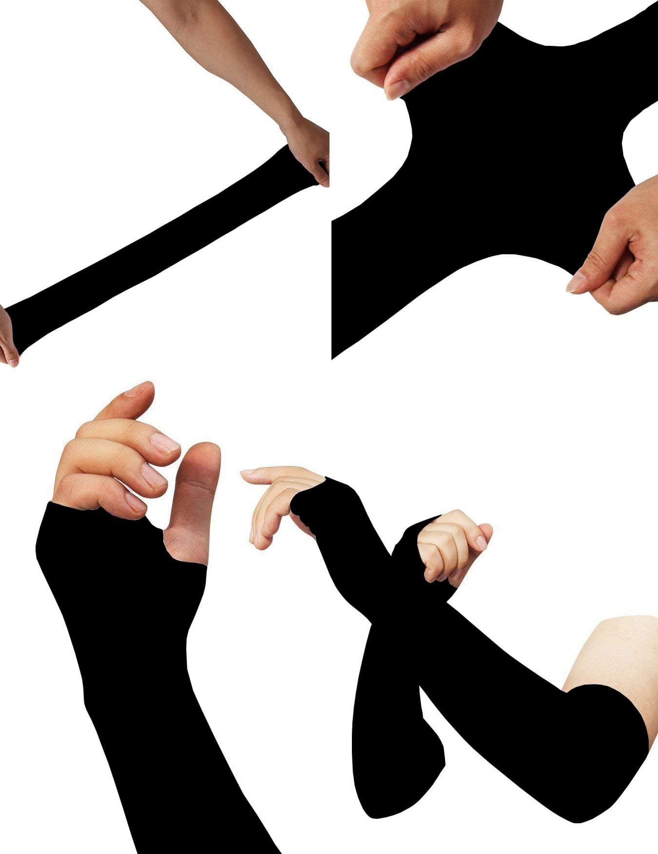 Driving Sun Protect Arm Sleeve (Black, Medium)