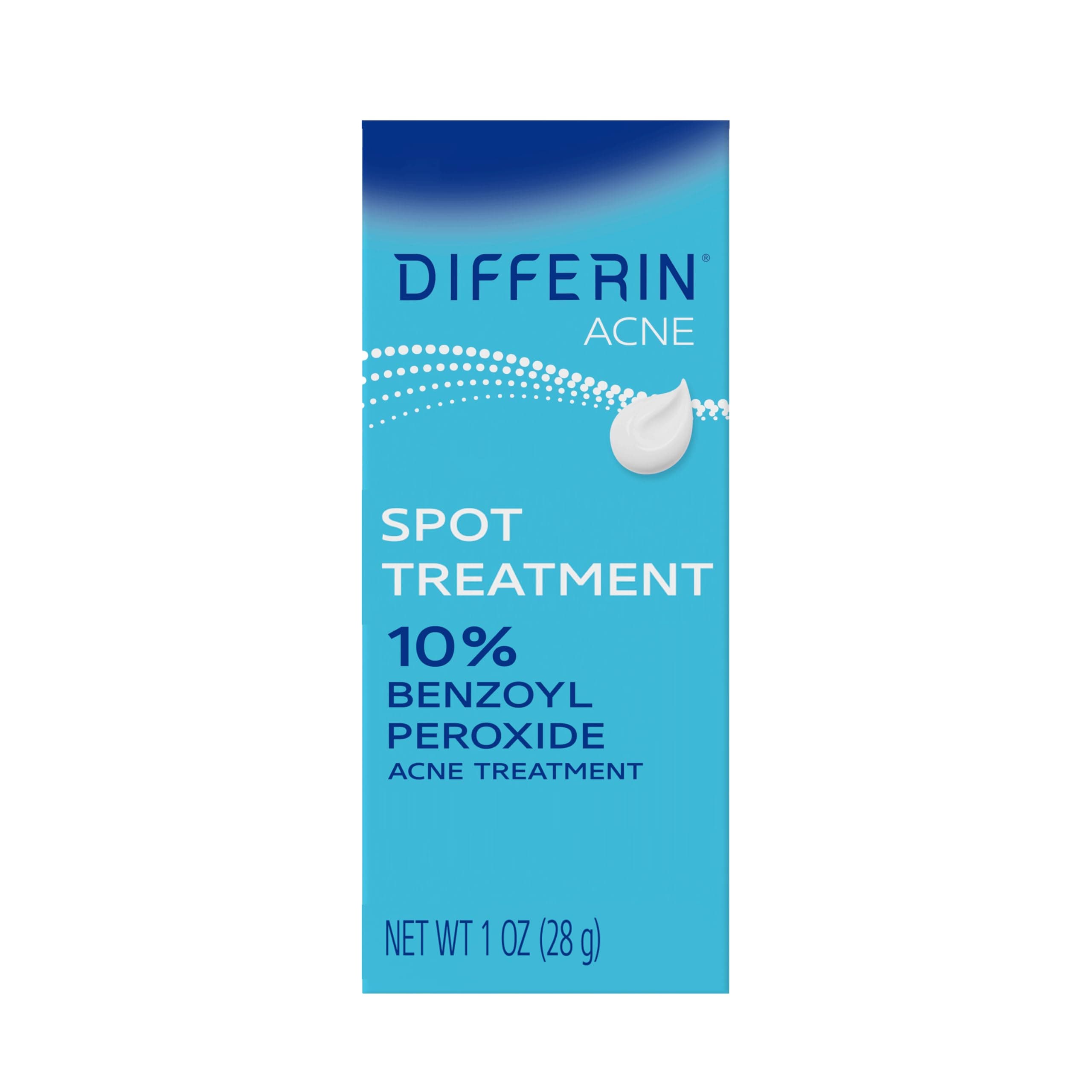 Acne Spot Treatment with 10% Benzoyl Peroxide, Maximum Strength OTC Acne Treatment, Fast Acting Spot Treatment for Face, 1 oz