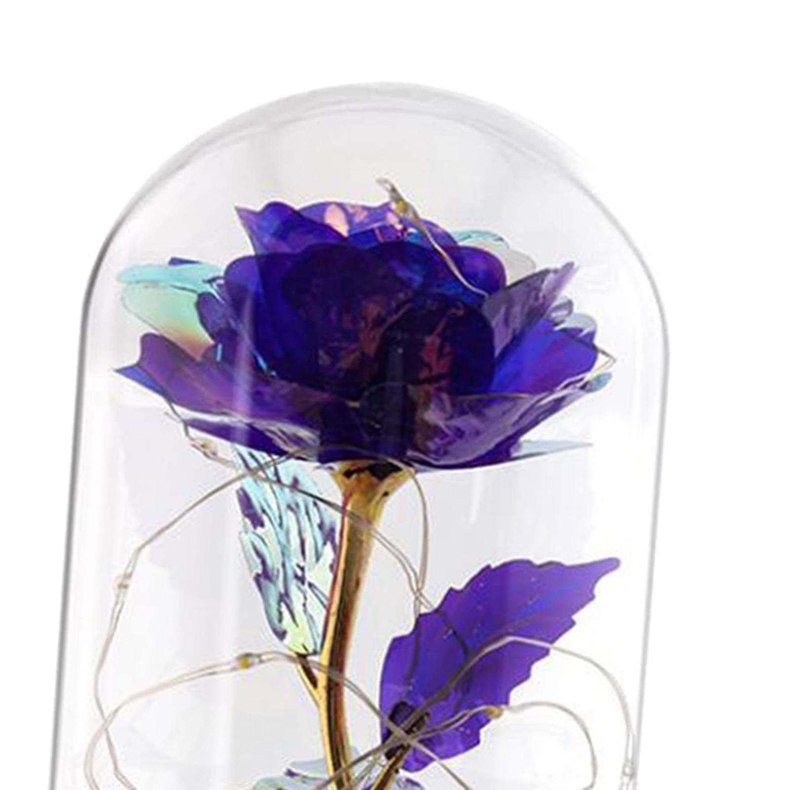 LOOM TREE Romantic Forever Rose with Light Flower Rose for Mom Wife Dark Purple