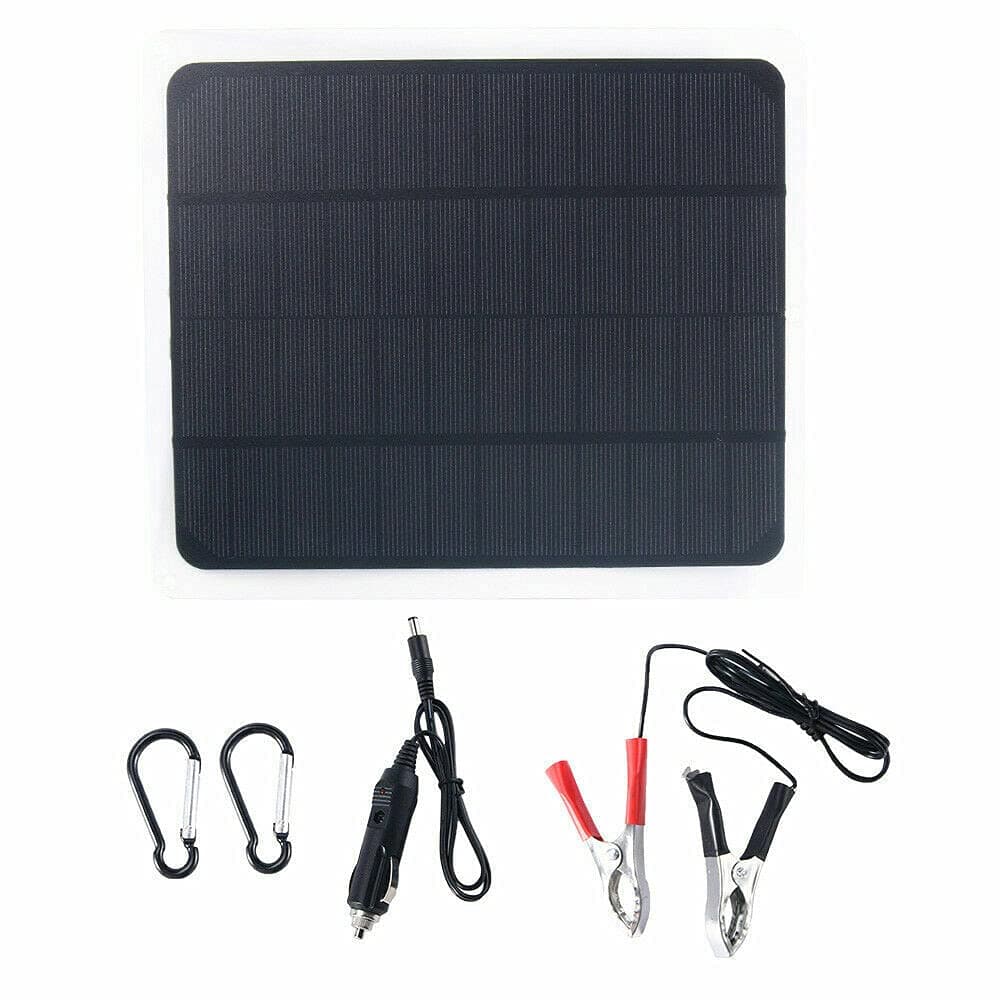 Kqiang Solar Battery Charger Maintainer, 12 Volt Solar Panel Solar Trickle Car Battery Charger Maintainer 20W, Built-in MPPT Charge Controller for Trailer, Cars, Trucks, caravans, Boats, Motorcycles
