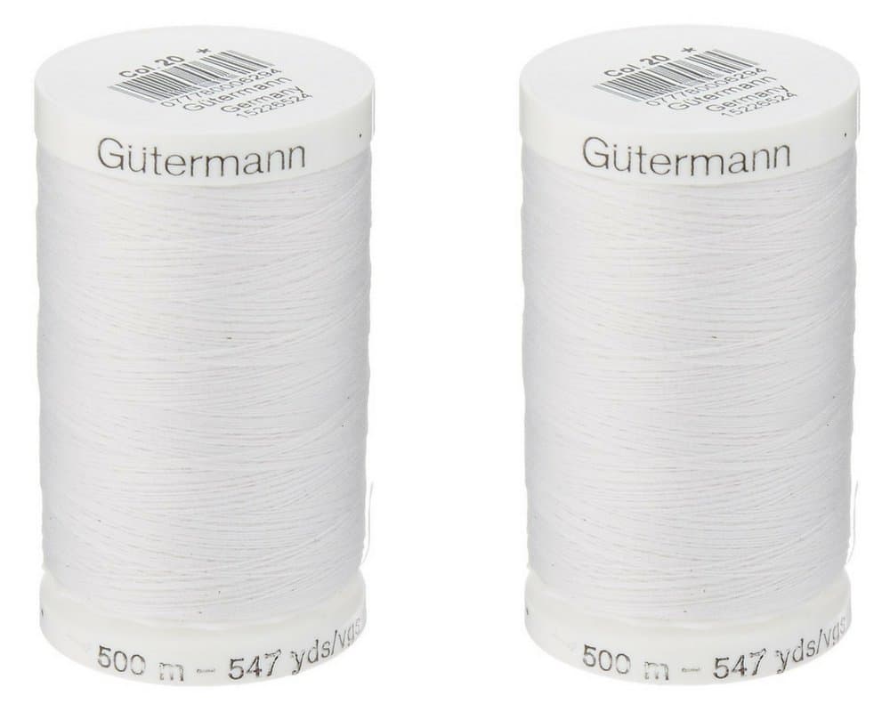 Gutermann 24333 Sew-All Thread 547 Yards-Nu White (2-Pack, White)