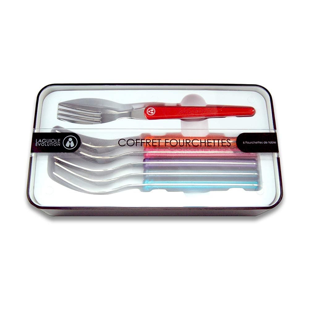 Laguiole Evolution Stainless Steel Laguiole Acidule Table Forks, Set of 6
