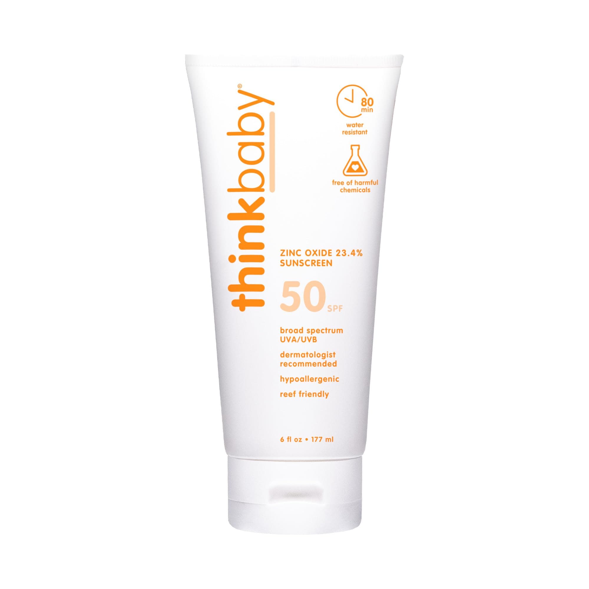 Thinkbaby Safe Sunscreen SPF 50+, 6oz (1) by Thinkbaby