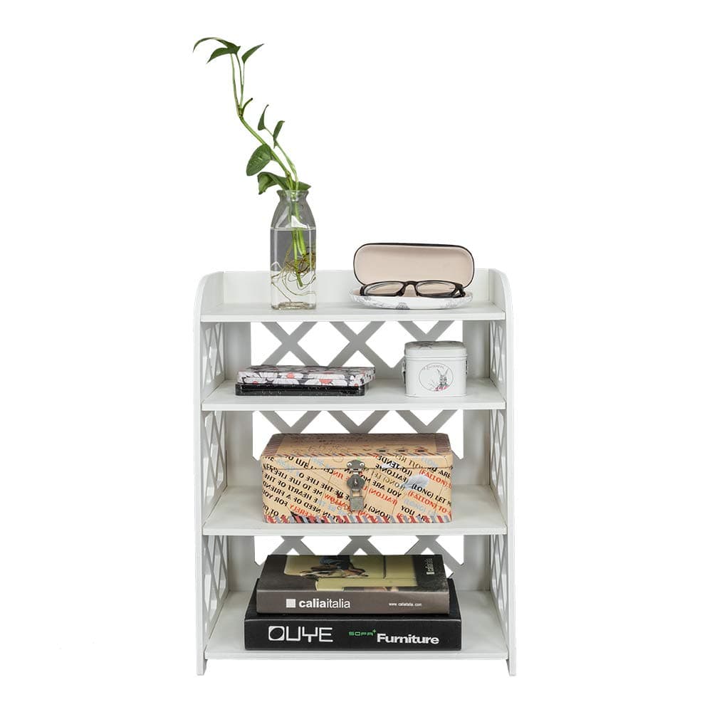 Flymatic Multi-Room Wood-Plastic 4-Storey Organizer Coffee to Bedside