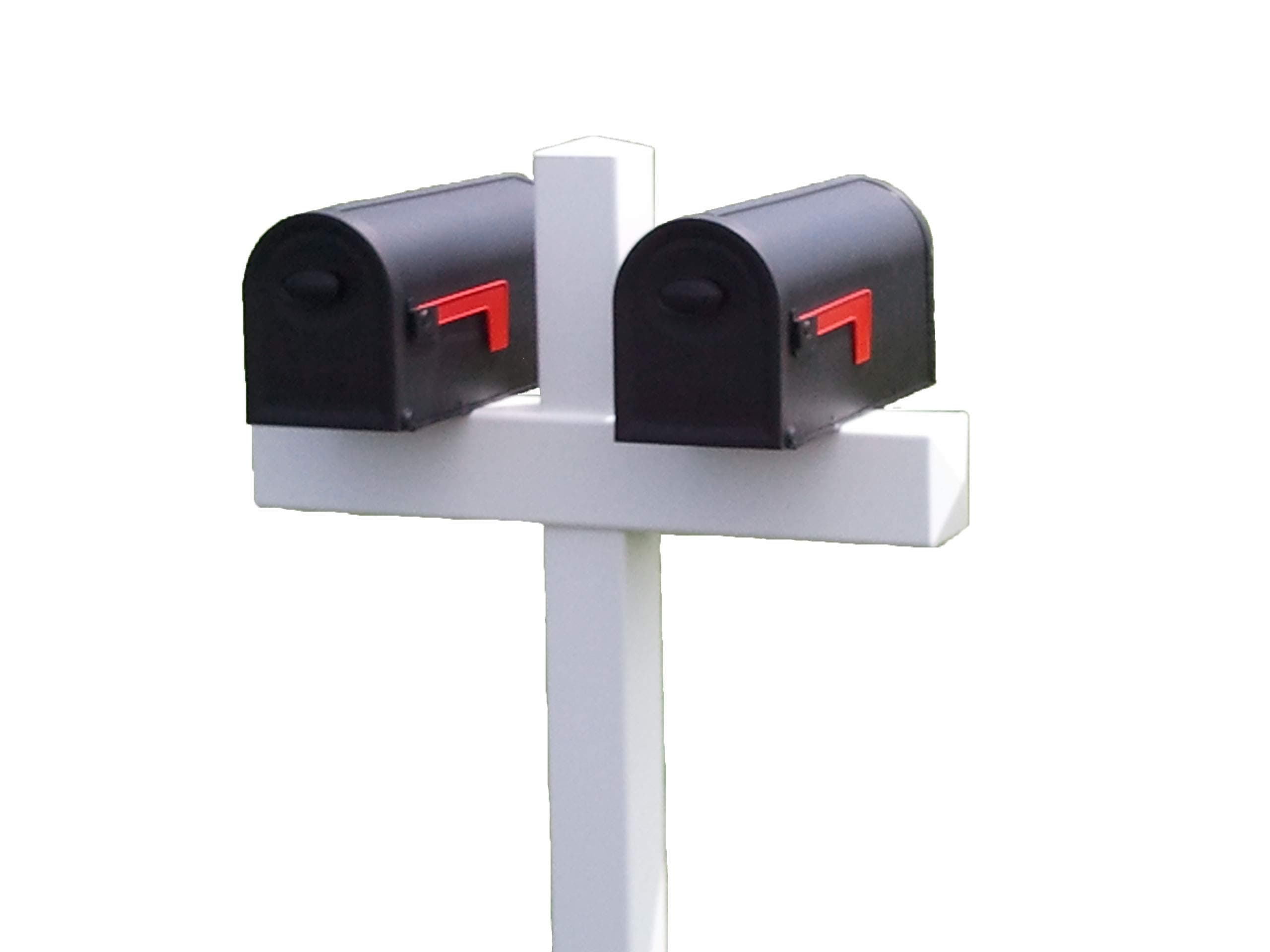 Double 54-in x 31-in White Vinyl Mailbox Post Sleeve (mailboxes not Included)