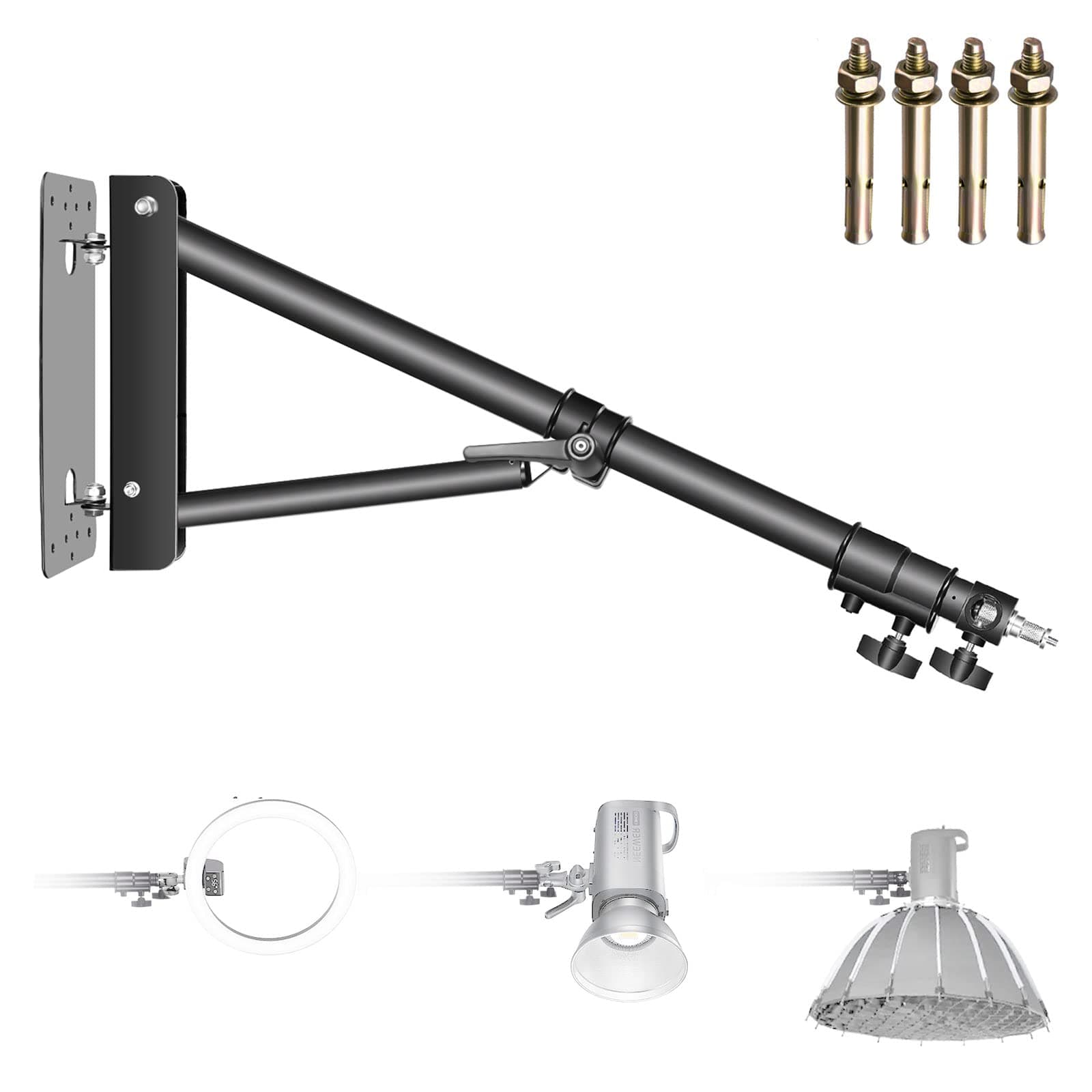 Wall Mounting Triangle Boom Arm for Ring Light