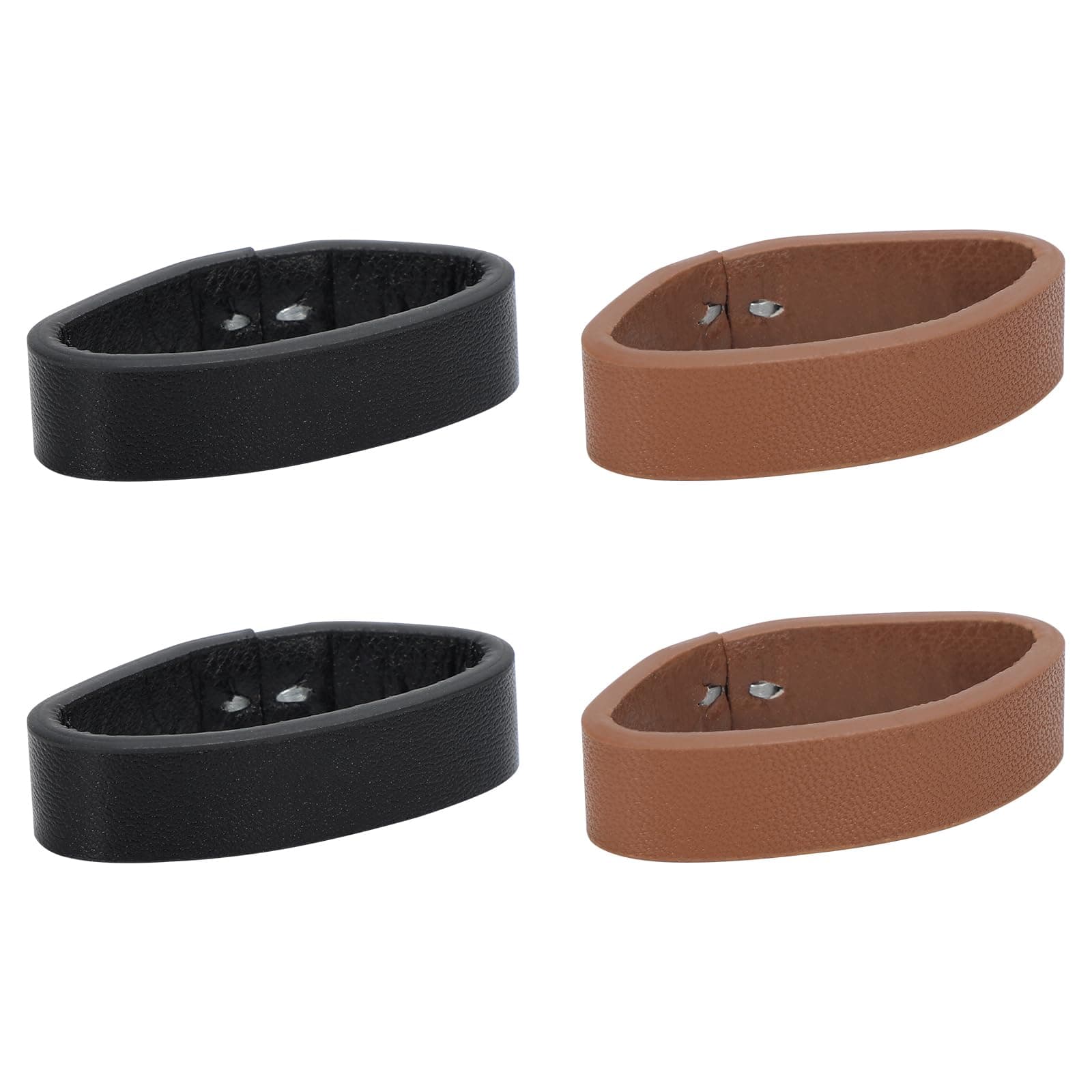 JASGOOD Belt Accessories Leather Loop Keeper, Straps Holder Retainer Band for 1.3"(33mm)/1.1"(28mm) Wide Belts/Straps