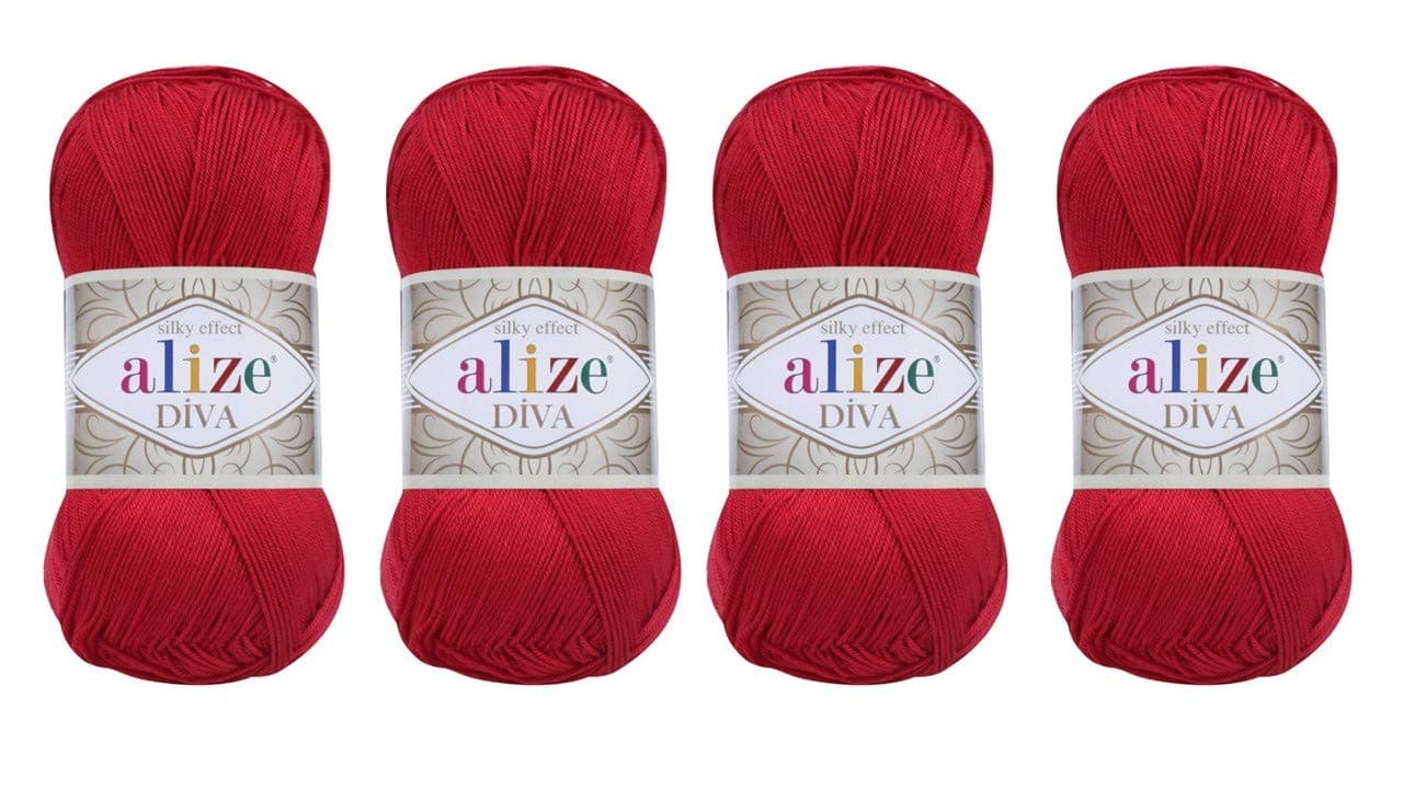 4 Balls Hand Knitting Yarn 100% Microfiber Acrylic Yarn Alize Diva Silk Effect Thread Crochet Art Lace Craft Lot of 4 skeins 400gr 1532yds (106)