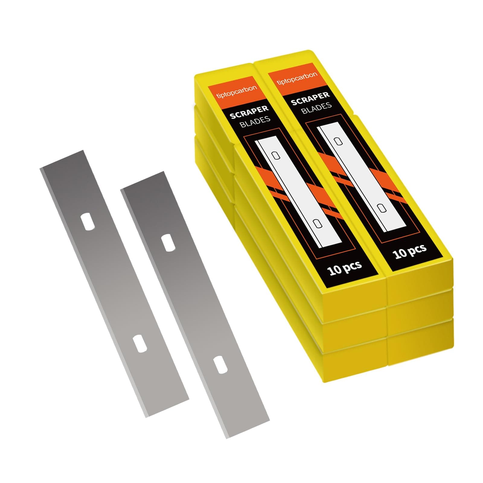 4" Scraper Blades 60 pcs Replacement Stainless Steel Razor Blade for Scraper to Remove Wallpaper Adhesive Vinyls