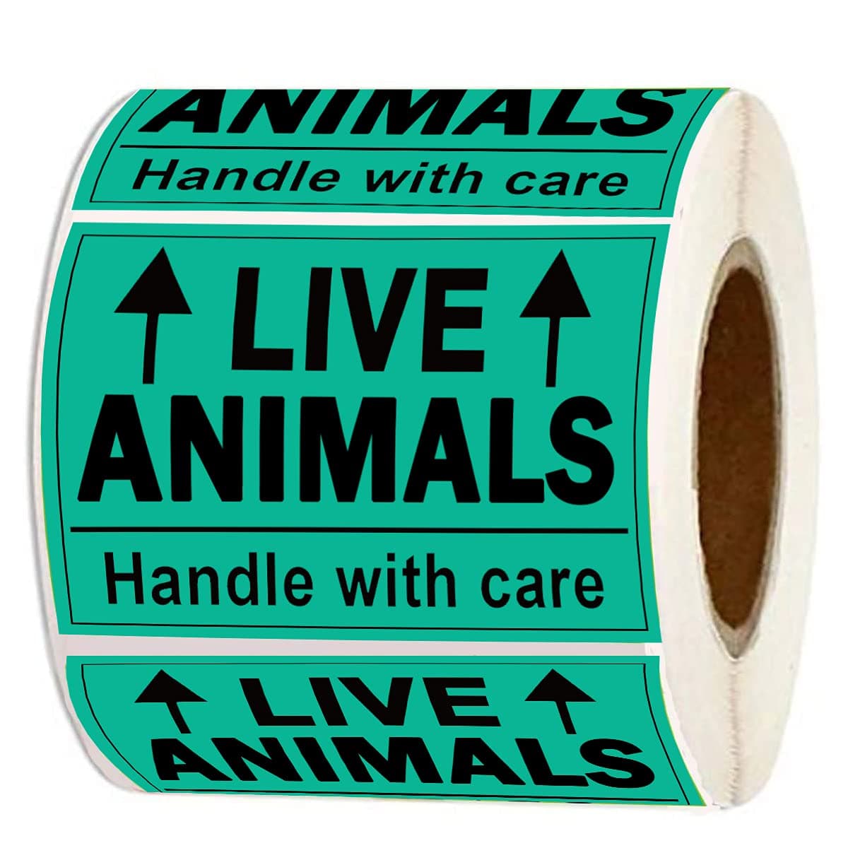 Remarkable Live Animals Please Handle with Care Stickers,2 X 3 Inch Fluorescent Fragile Shipping Label Stickers for Shipping and Packing (250 Adhesive Labels)