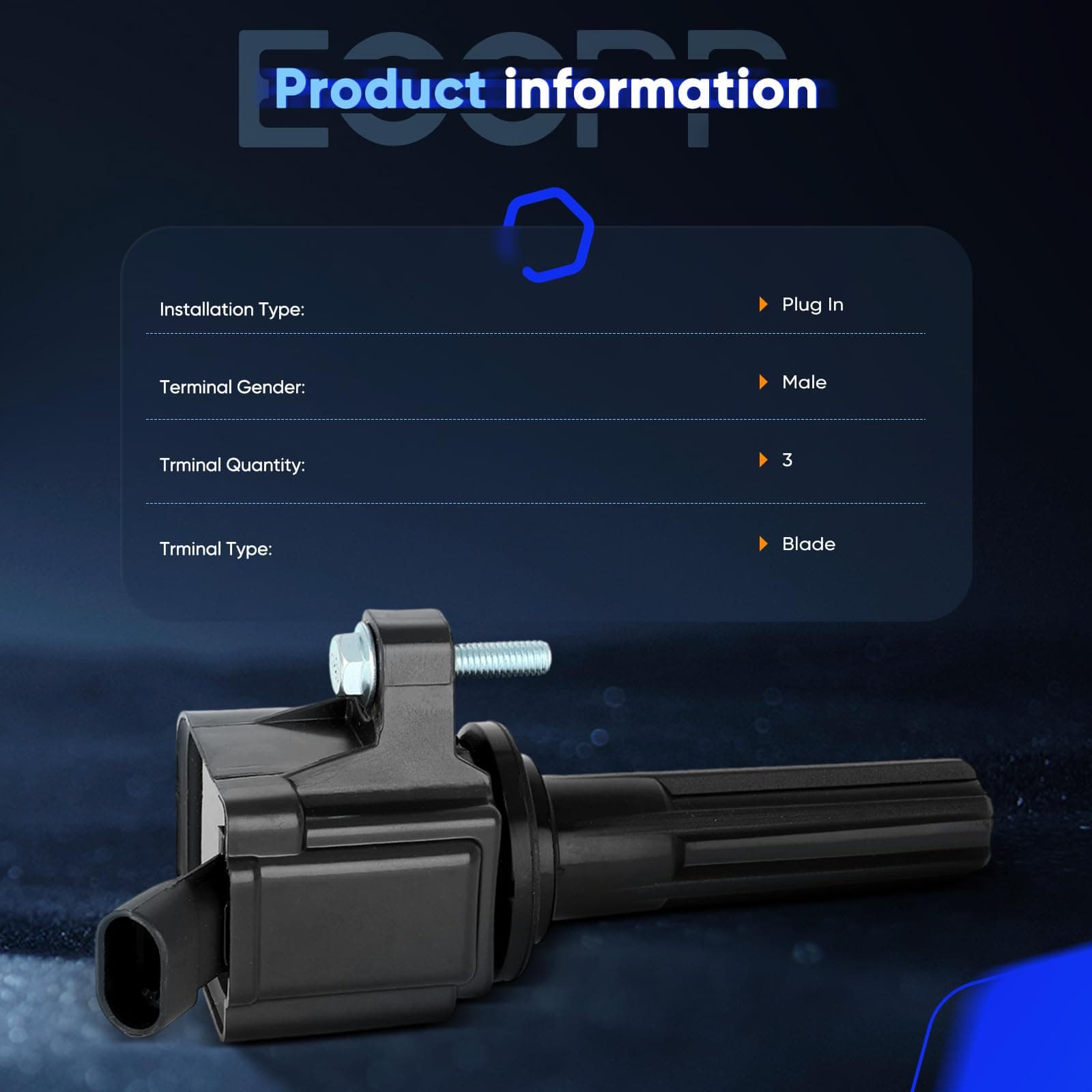 ECCPP UF497 5 ignition coils with 5 iridium Spark Plugs for Chevrolet for Hummer Colorado Canyon H3 H3T L5 3.7L 2007 2008 2009 2010 2011 2012 12496547 12612369 UF497