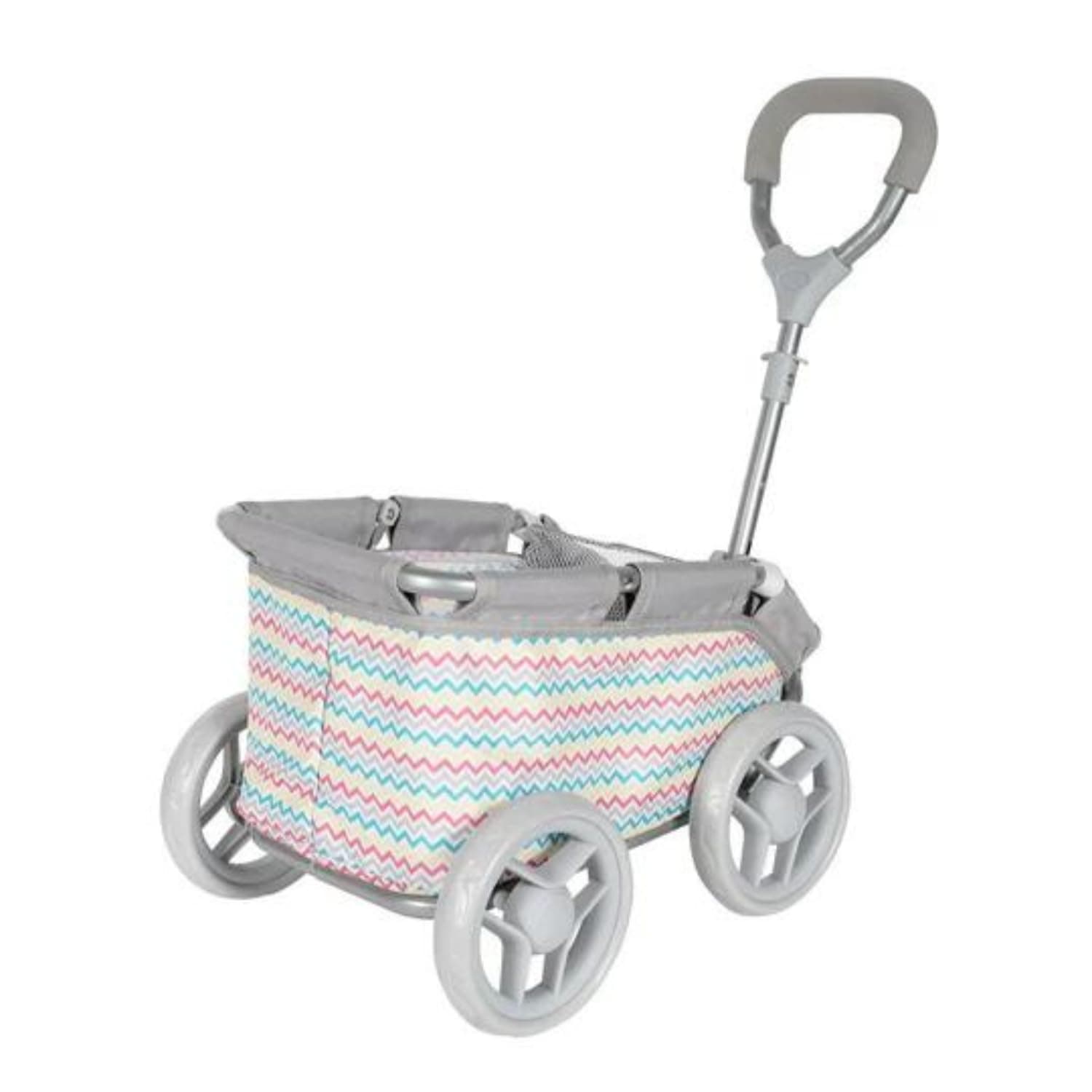 Adora Creative Rainbow Zig Zag Baby Doll Wagon for Fun and Educational Pretend Play, Doll Accessory That Fits Most Dolls and Stuffed Animals, Birthday Gift for Ages 3+