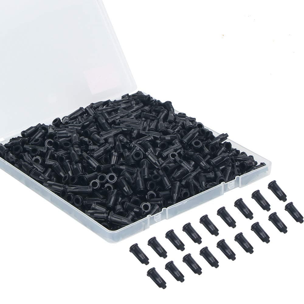 Enjoyist 500-Pack Luer Lock Syringe Tip Caps Dispensing Needle Tip Cap with Storage Box