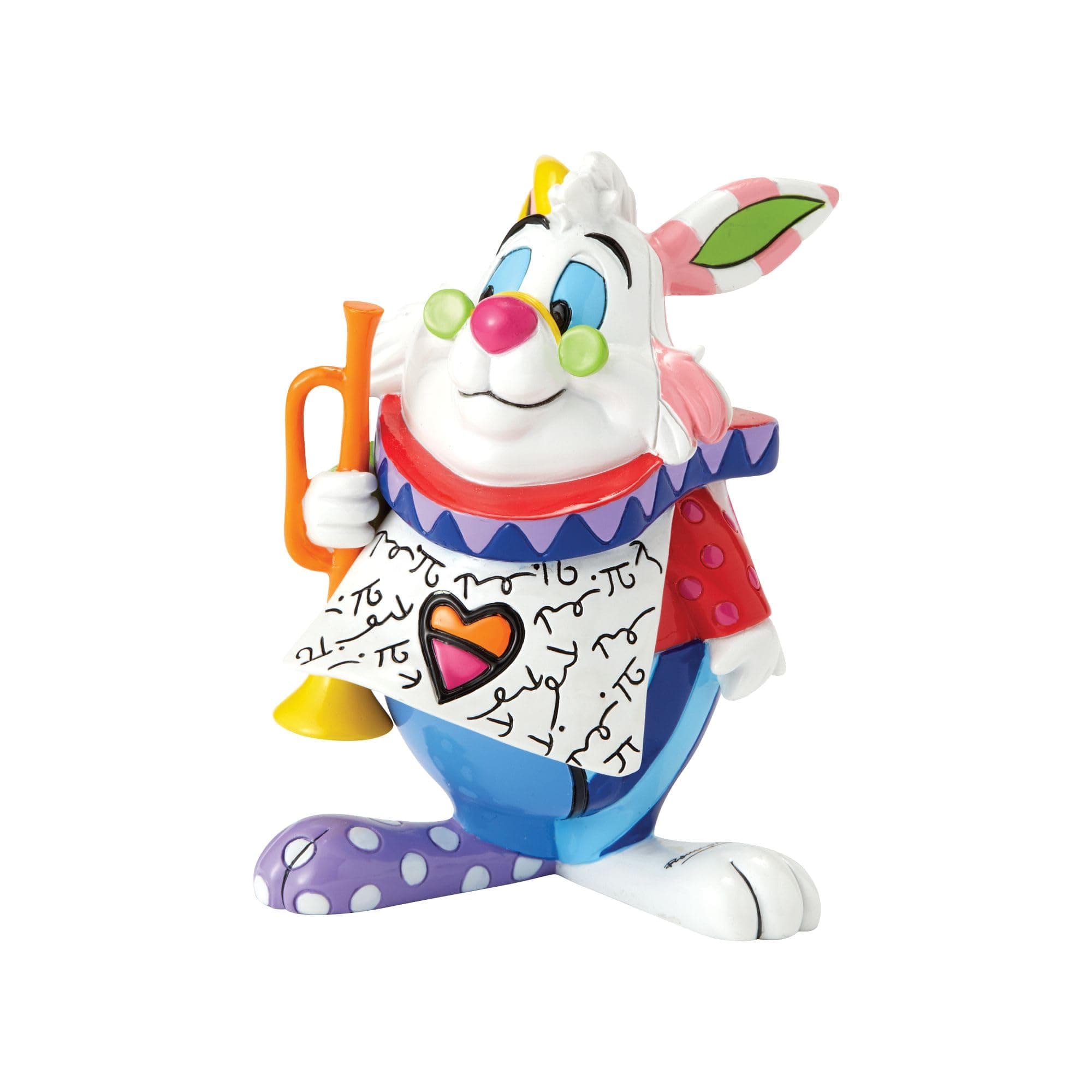 Enesco Romero Britto White Rabbit Mini Figurine
