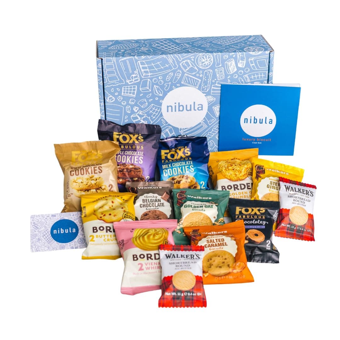 – Luxury Biscuit Gift Hamper | Nibula Treats | Includes Borders, Shortbread, Chocolate Biscuits, and many more | Ideal For Christmas and other occasions