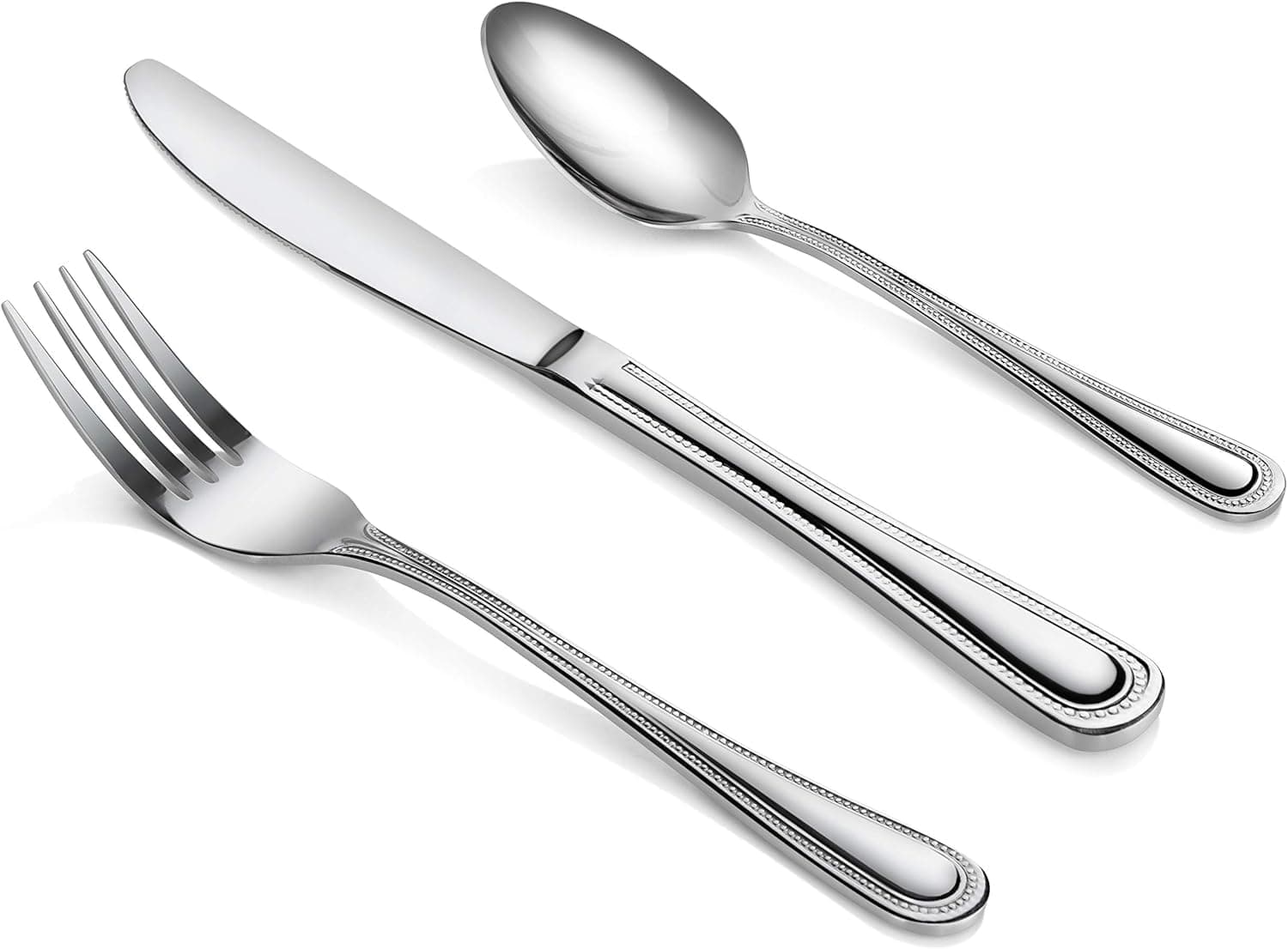 Bead Pattern, Stainless Steel, 36-Piece Flatware Set
