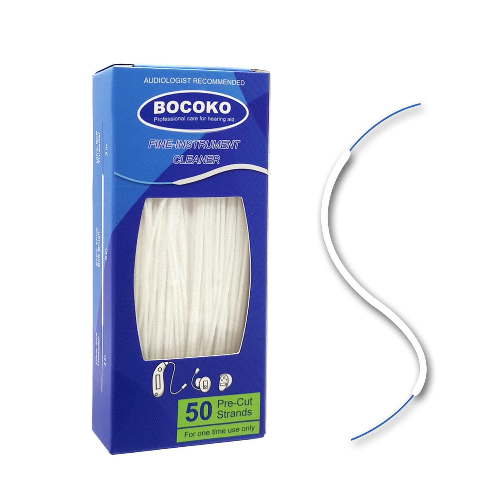 50 Count Hearing Aid Cleaner Ready-to-Use Stands Effective Thread-Fine Instrument Cleaning Kits for Hearing Devices (50)