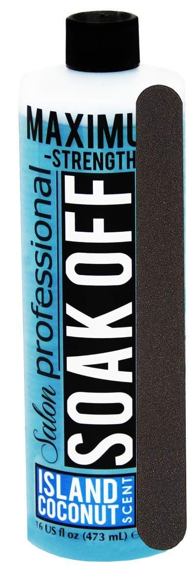 Onyx Professional 16oz Maximum Strength Shellac & Gel Coconut Scented Nail Polish Remover Remover with Nail File