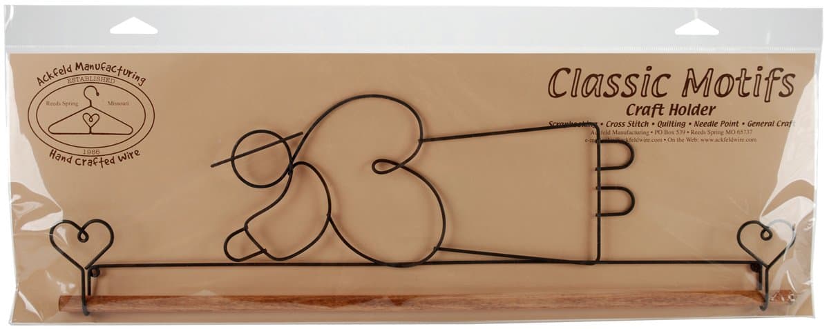 Fabric Holder W/16" Dowel-Flying Angel