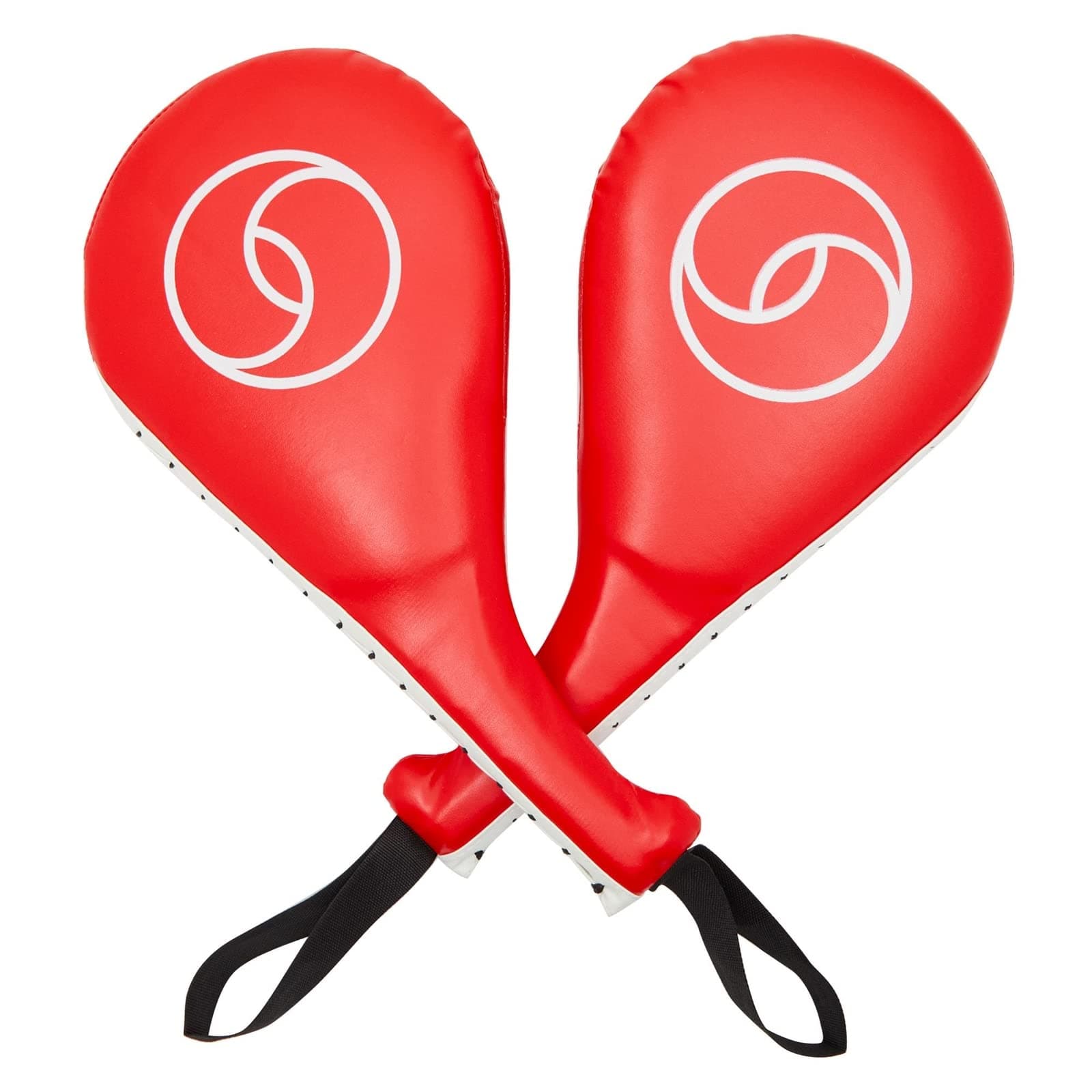 2 Pack Taekwondo Kick Pads, Martial Arts Training Equipment, Kickboxing Striking Target Pads, TKD Sparring Gear (Red)