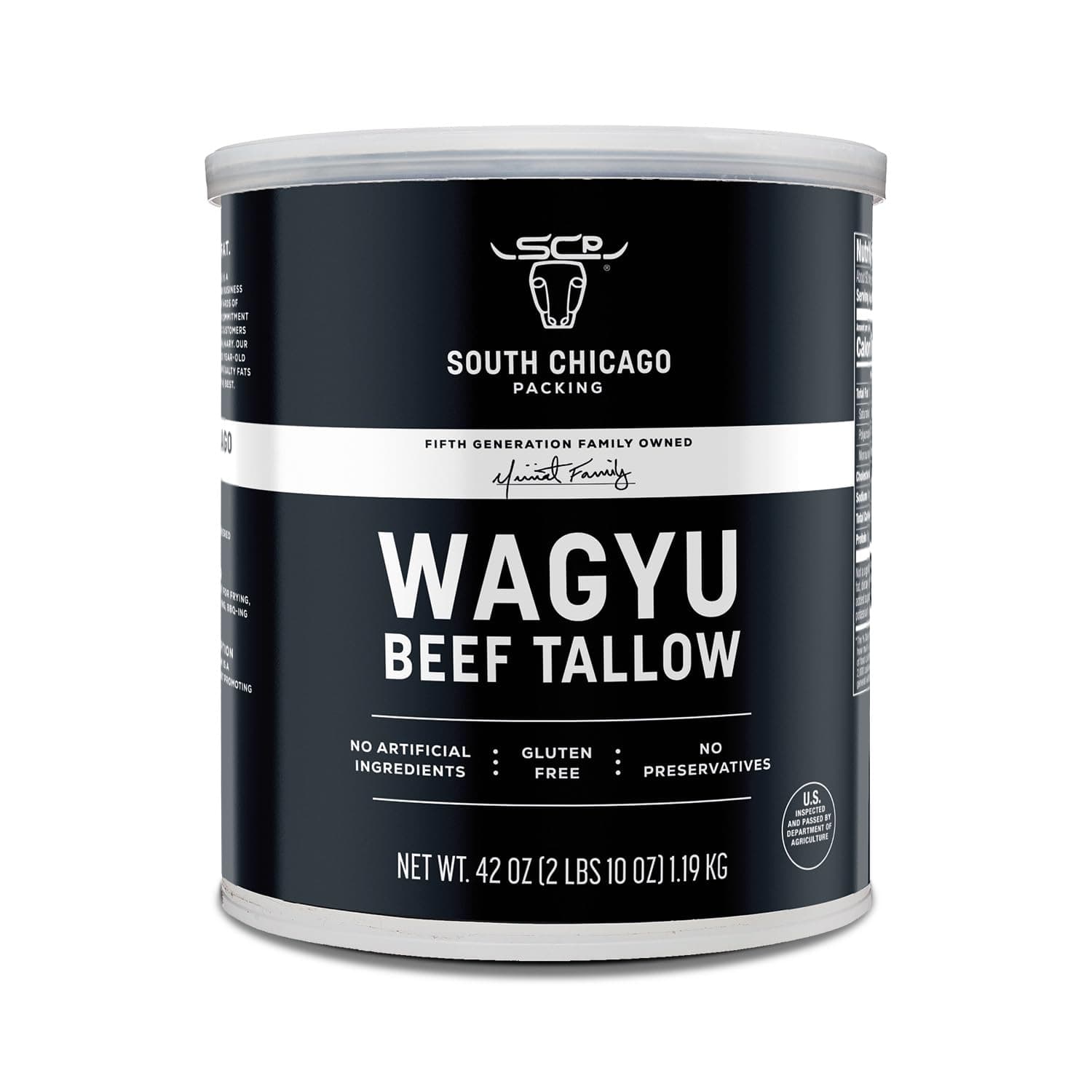 South Chicago Packing 100% Pure Wagyu Beef Tallow, 42 Ounces – Paleo & Keto Friendly Cooking Fat for Searing, Sautéing & Frying