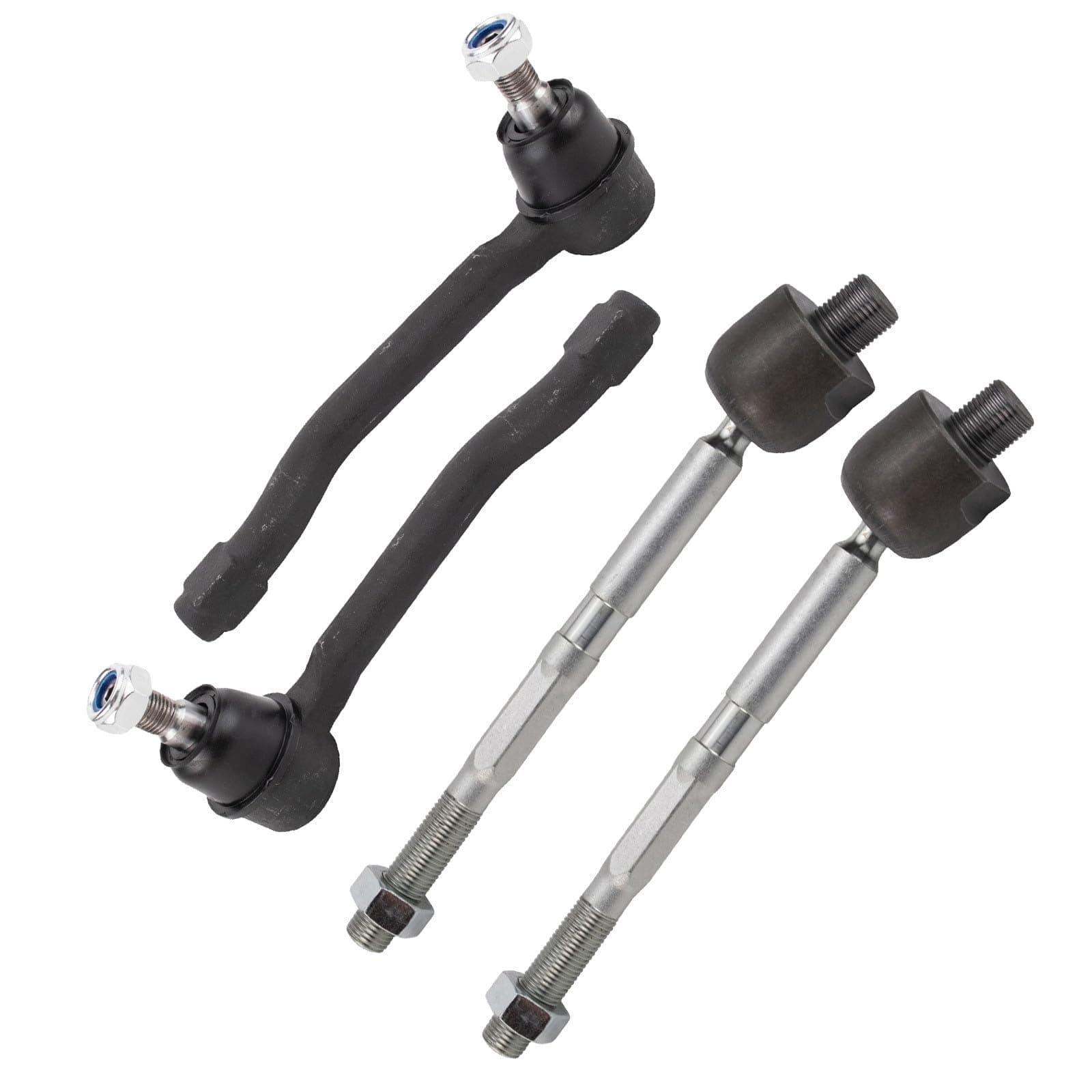 TRQ Inner and Outer Driver and Passenger Side Tie Rod Set 4 Piece Compatible with 2014-2020 Acura MDX 2016-2022 Honda Pilot 2017-2022 Honda Ridgeline 2019-2022 Honda Passport