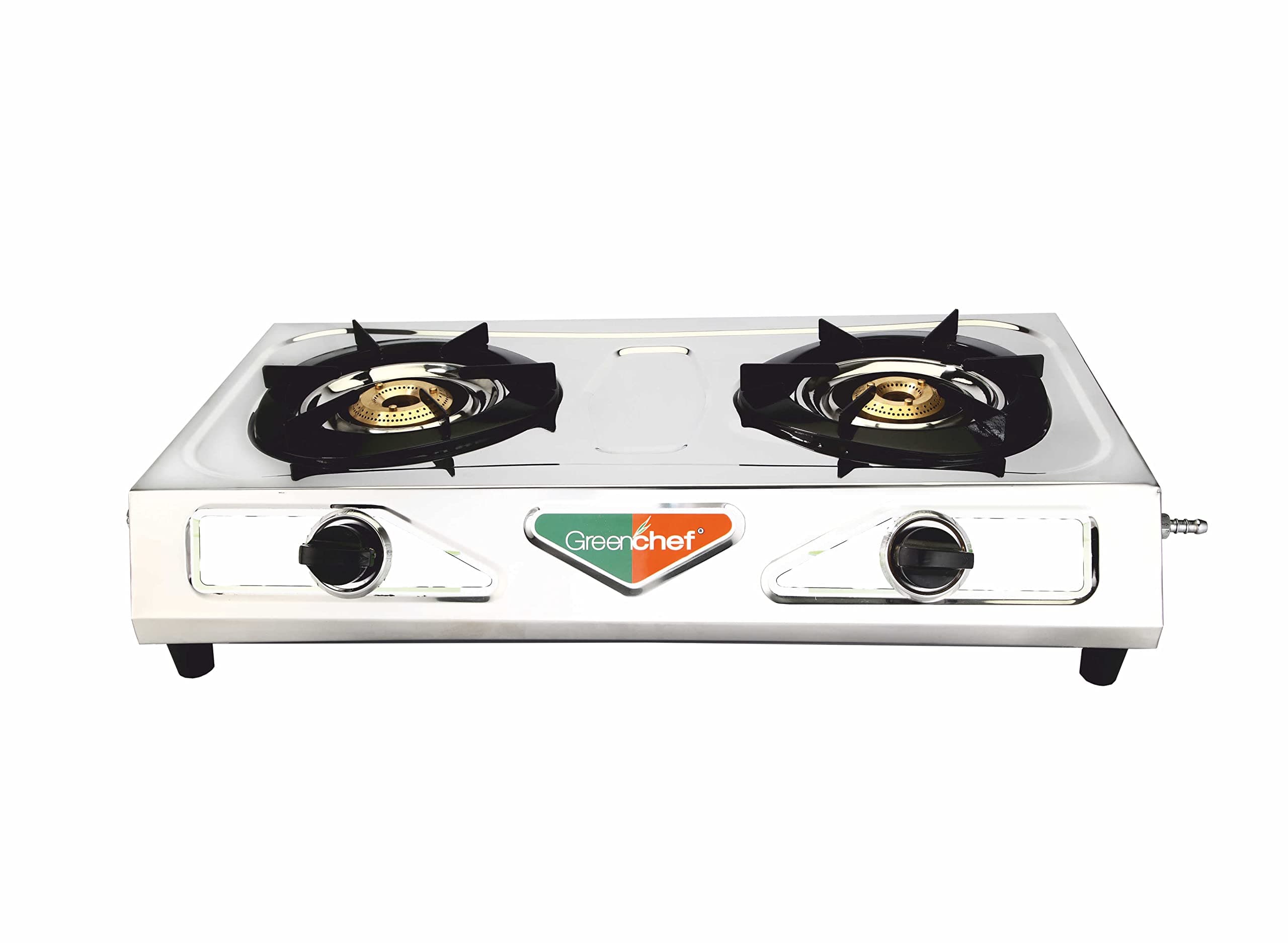 Ruby Stainless Steel Silver 2 Burner Gas Stove, Manual Ignition