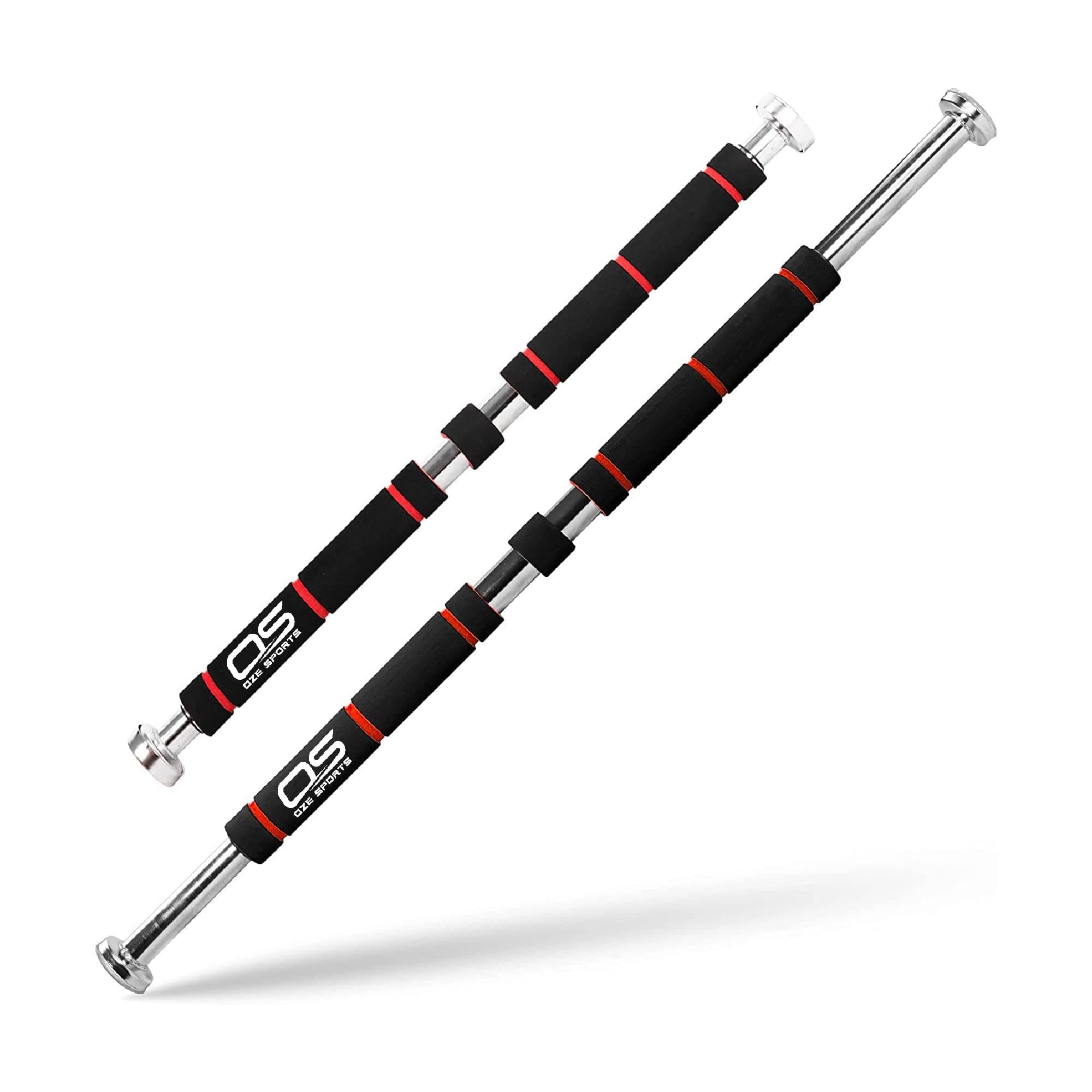 OZE SPORTS Exercise Door Gym Pull Up Chin ups bar with Padded Grip - Fitness Home Workout Training Fully Adjustable 62-100cm Heavy Dut, BLACK