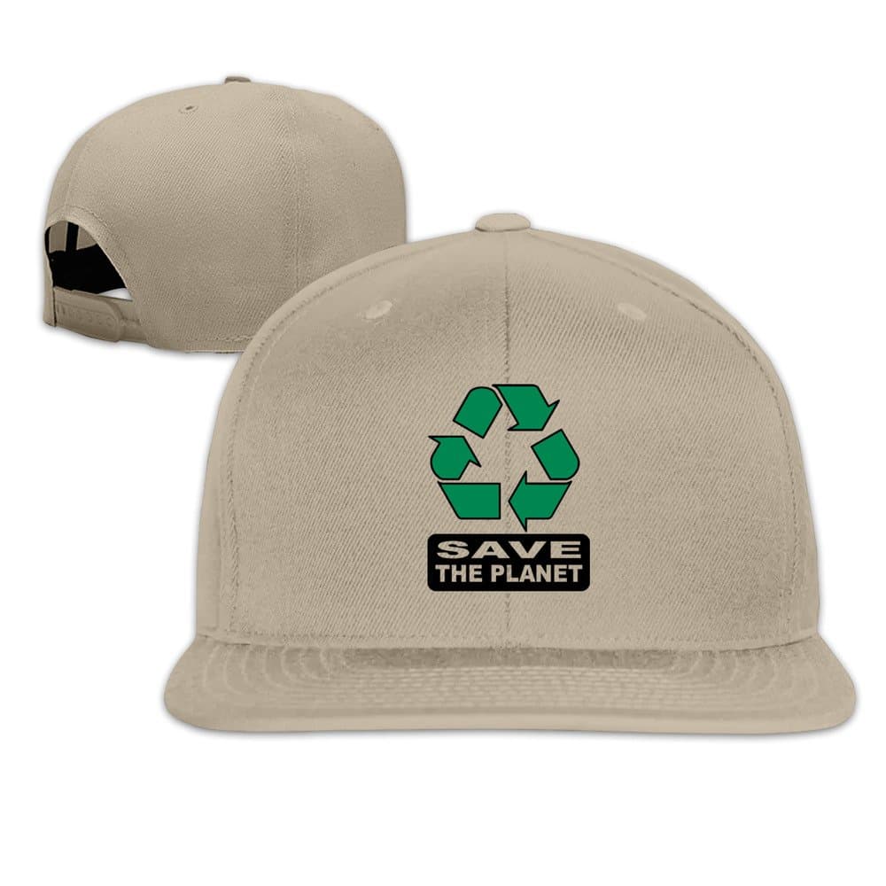 VOLTEBQ Make Our Earth Move Flat Bill Mountaineering Adjustable Caps Snapback Black