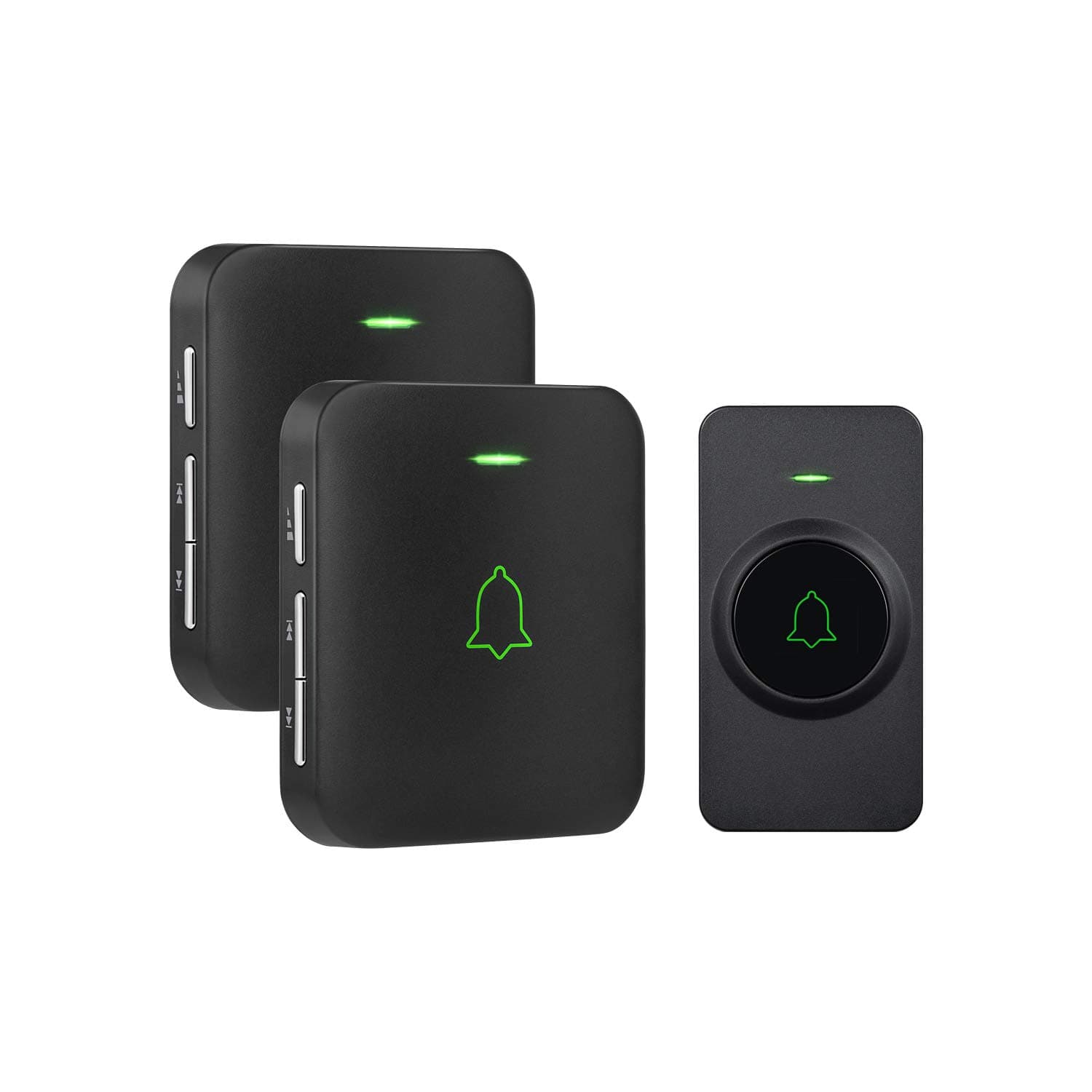 Wireless Doorbell, 1000ft Long Range Door Bells, IP55 Waterproof Doorbell Wireless, 5 Levels Volume, 52 Melodies, LED Flash, Doorbell Wireless Plug in 2 Receivers, CB-12