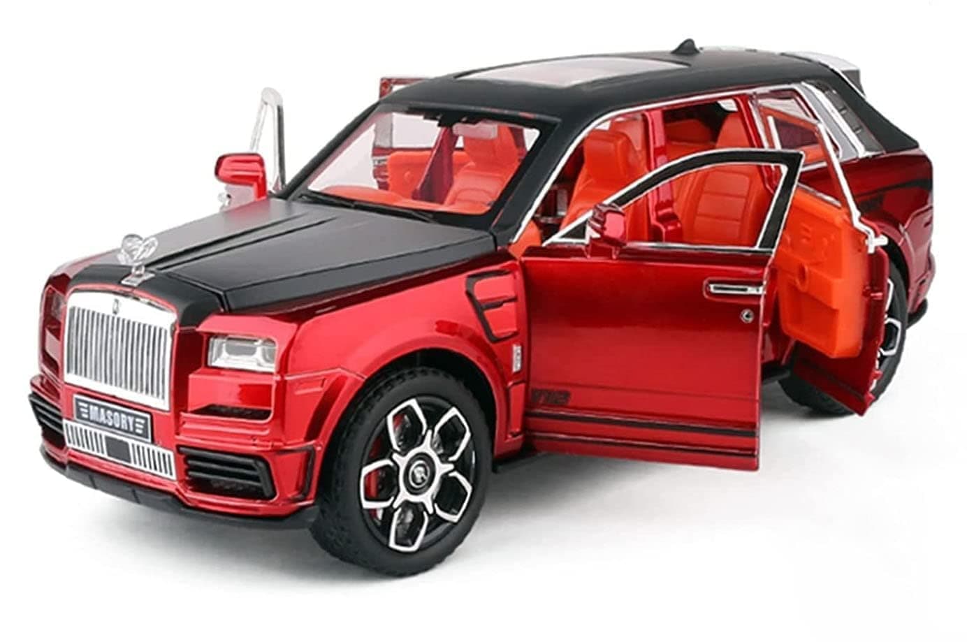 1:32 Rolls Royce CULLINAN MASORY Toy Car Metal Pull Back Diecast Car with Openable Door and Sound Light, Gifts Toys for Kids【 RED 】(1:32 Rolls Royce CULLINAN MASORY - RED)