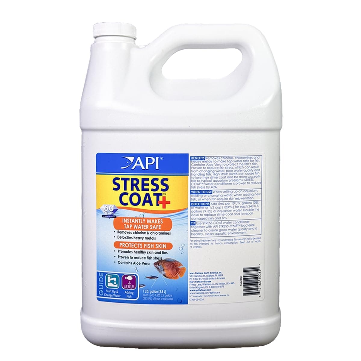 API Stress Coat Water Conditioner, 1-Gallon by Mars Fishcare