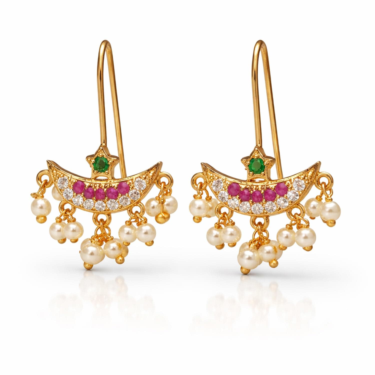 Upper Ear Clips Press On Maharashtrian Traditional Press Bugadi Clip On Earrings For Women
