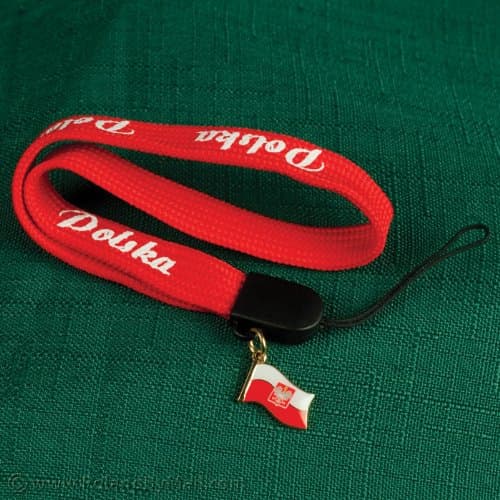 Cell Phone Strap - Polska / Poland with Flag