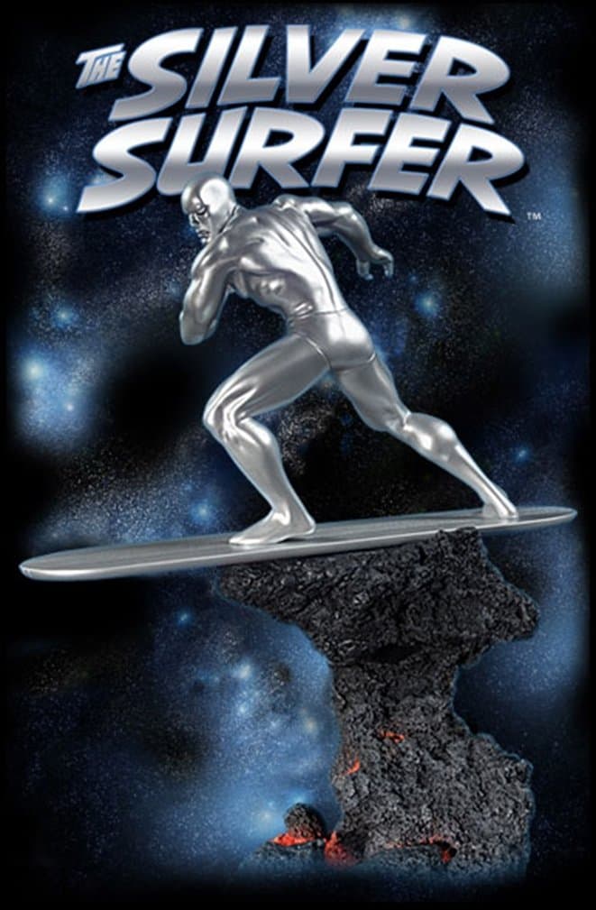 Hard Hero Marvel SILVER SURFER statue cold-cast porcelain 1:10 scale - ltd 750