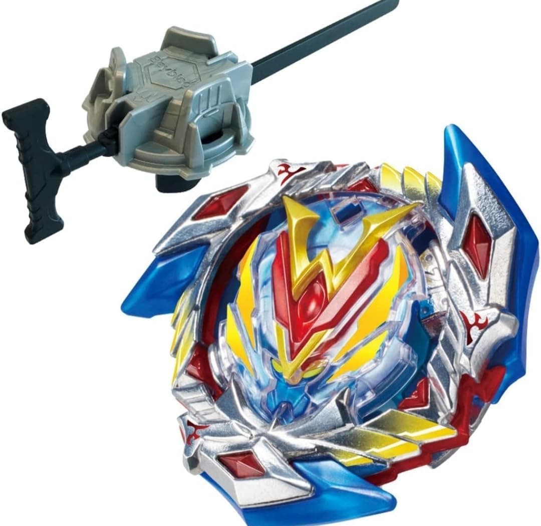 Shun hub impex, Spinner Burst Battle Top Epic Version 'Attack and Balance' Premium Red and Blue Edition Metal-Ringed Dragoon Spinning Top with Launcher and Sticker.