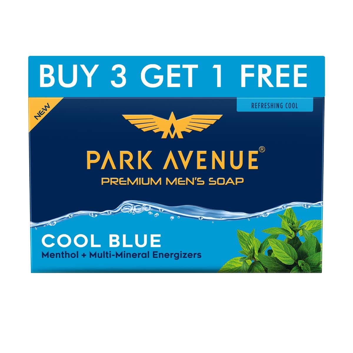 Soap Cool Blue, Fragrant Soap, 125 grams, 4.4 oz - pack of 4 (total 4 soaps)