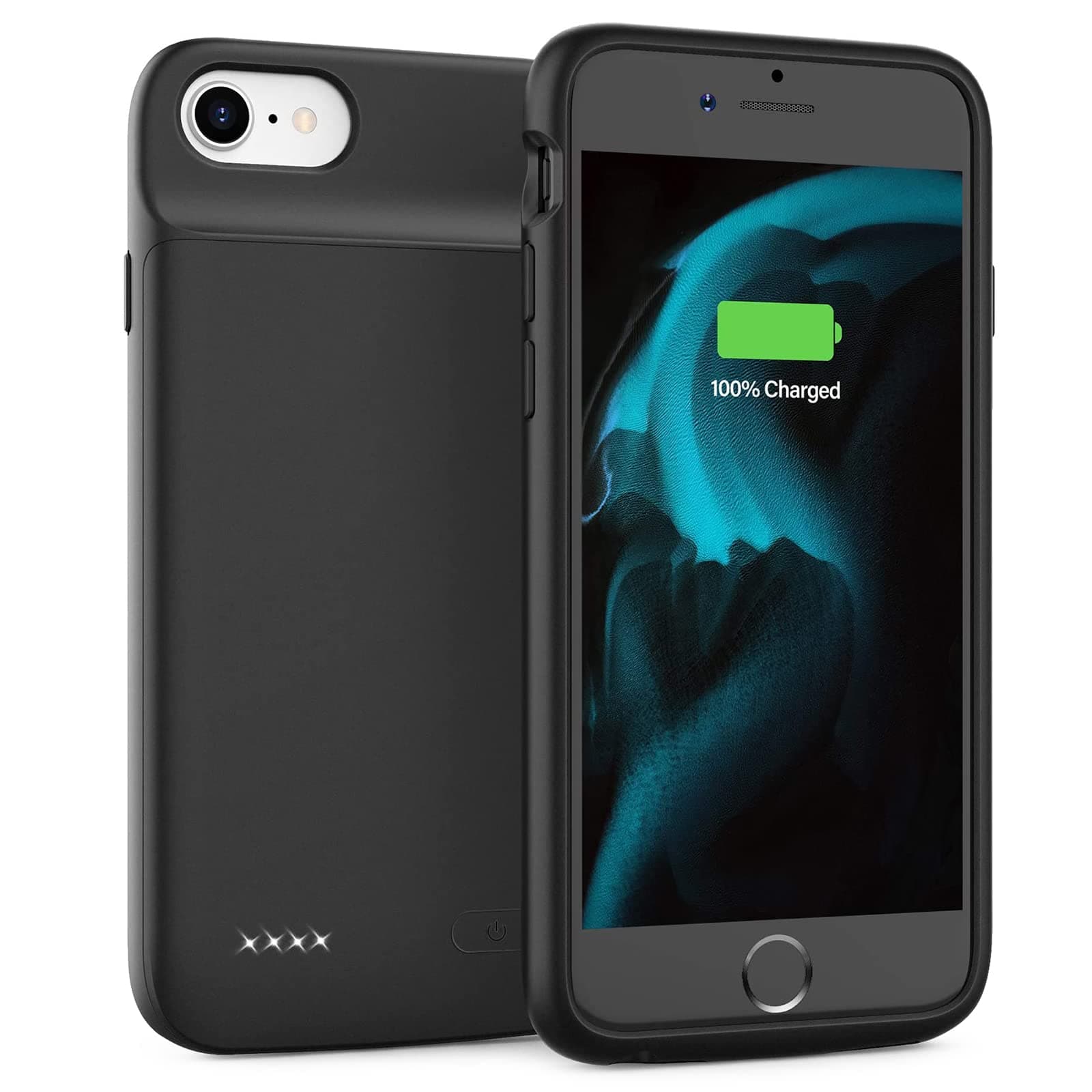 Battery Case for iPhone 6 6S 7 8 SE 2020, 3200mAh Charging Case, Protective Charger Case, Portable Extended Battery Pack (4.7-inch) (Black)