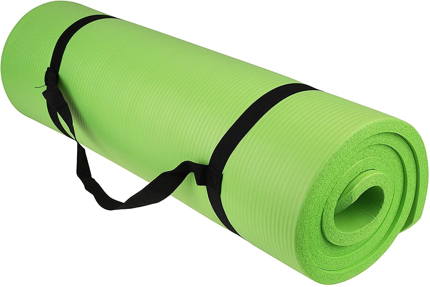 Exercise Yoga Mat 15mm Thick With Carrying Strap For Men & Women - Non Slip Exercise Mat For Yoga, Pilates, Gym, Home, Workout Even While Travel- Non-Slip Matt And Anti-Tear Mats