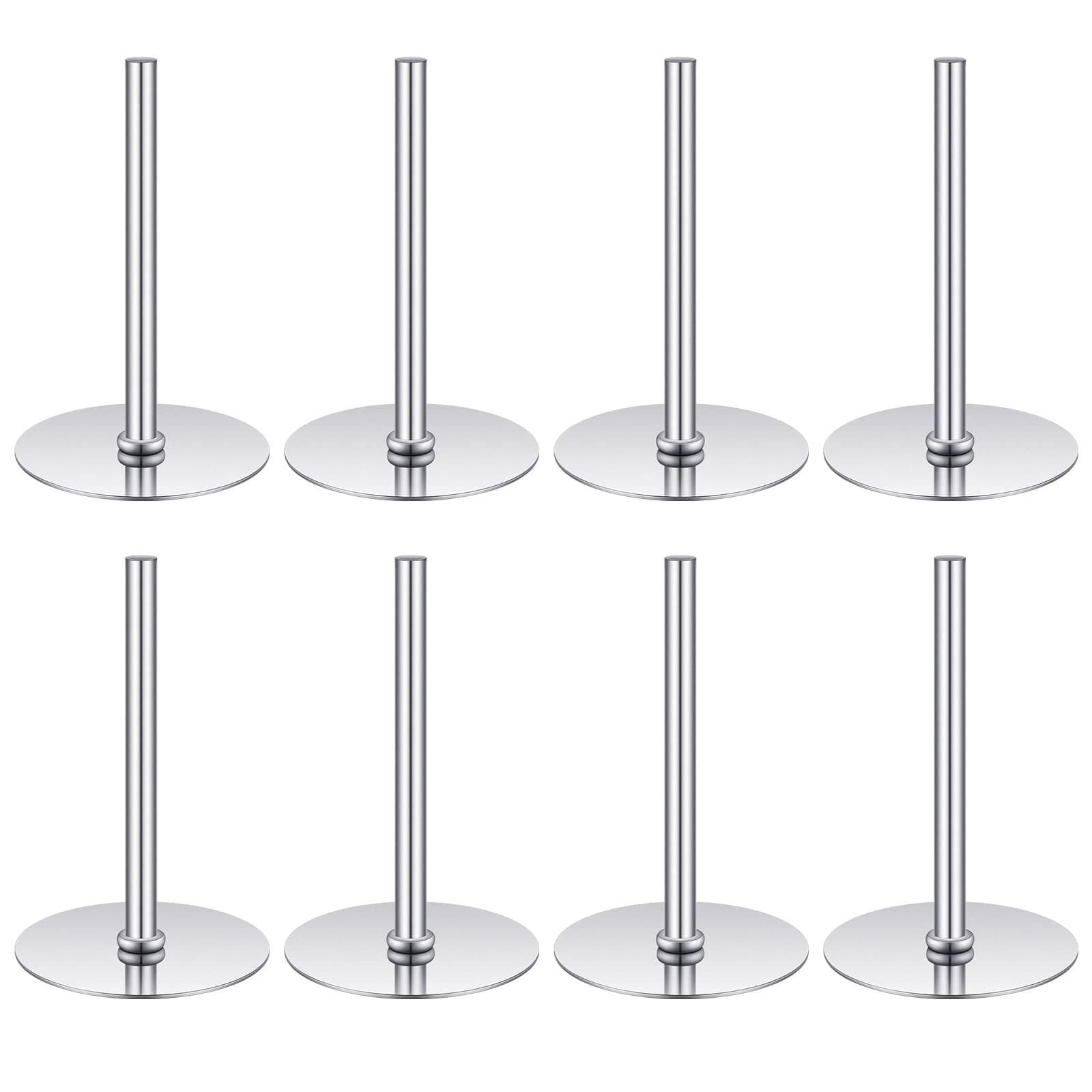 8 Pieces Cake Heating Core for Baking Cakes Stainless Steel Heating Rod 2 Inches Silver Rod for Decorating Supplies Baking Tools Accessories